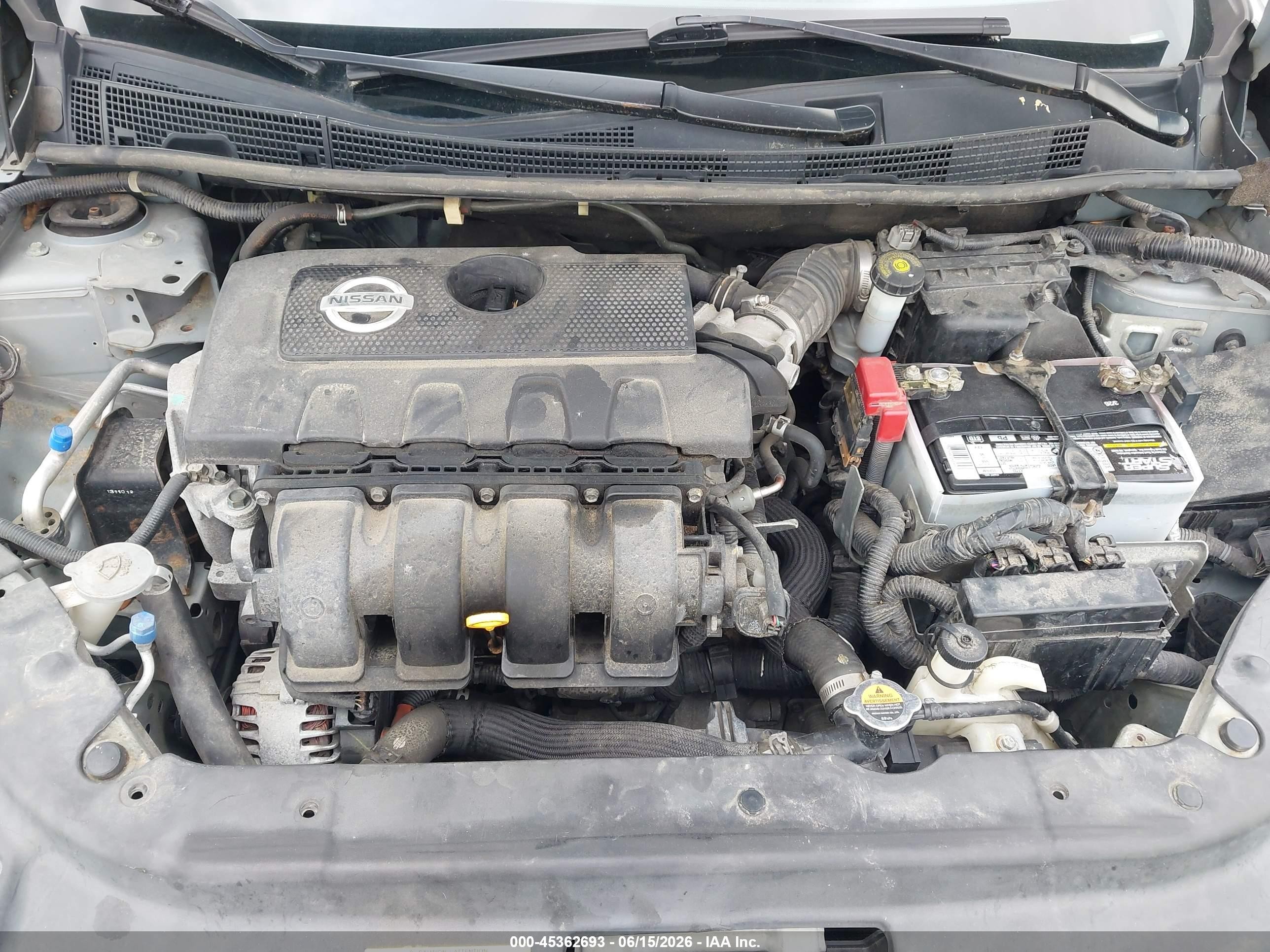 2014 Nissan Sentra Sv Silver vin: 3N1AB7AP5EL634551