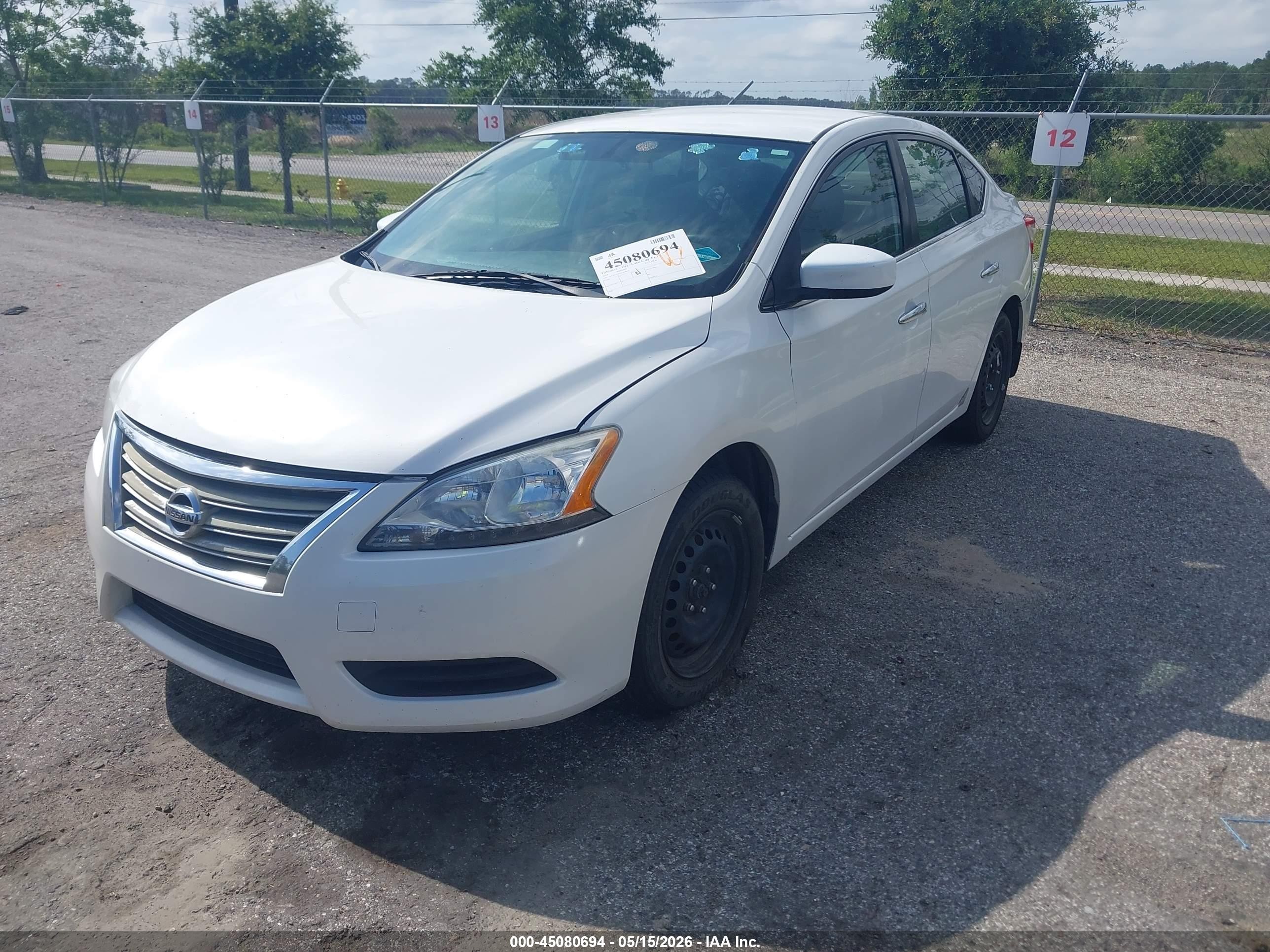 2014 Nissan Sentra Fe+ S/fe+ Sv/s/sl/sr/sv Белый vin: 3N1AB7AP5EL638616