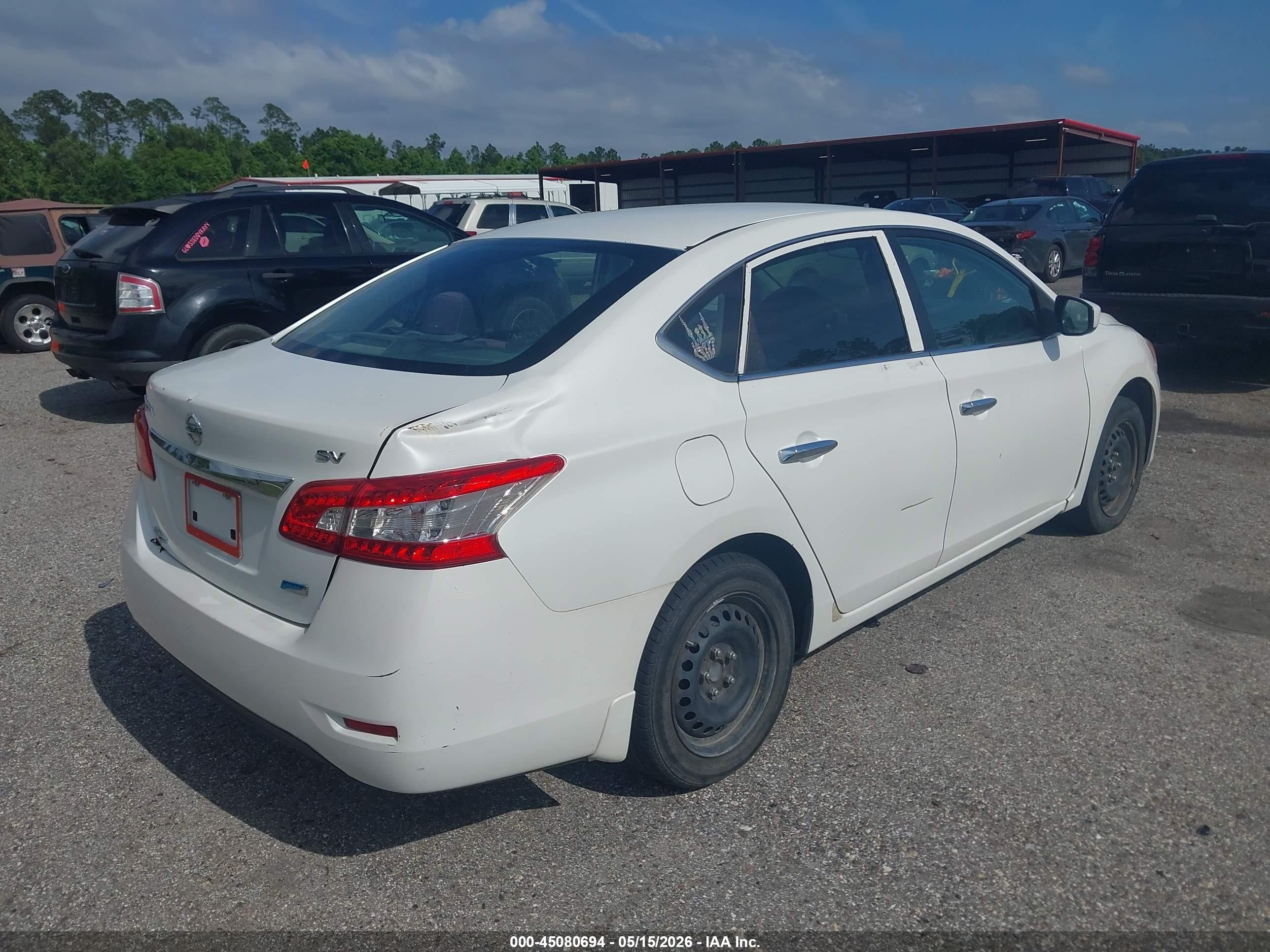 2014 Nissan Sentra Fe+ S/fe+ Sv/s/sl/sr/sv Белый vin: 3N1AB7AP5EL638616
