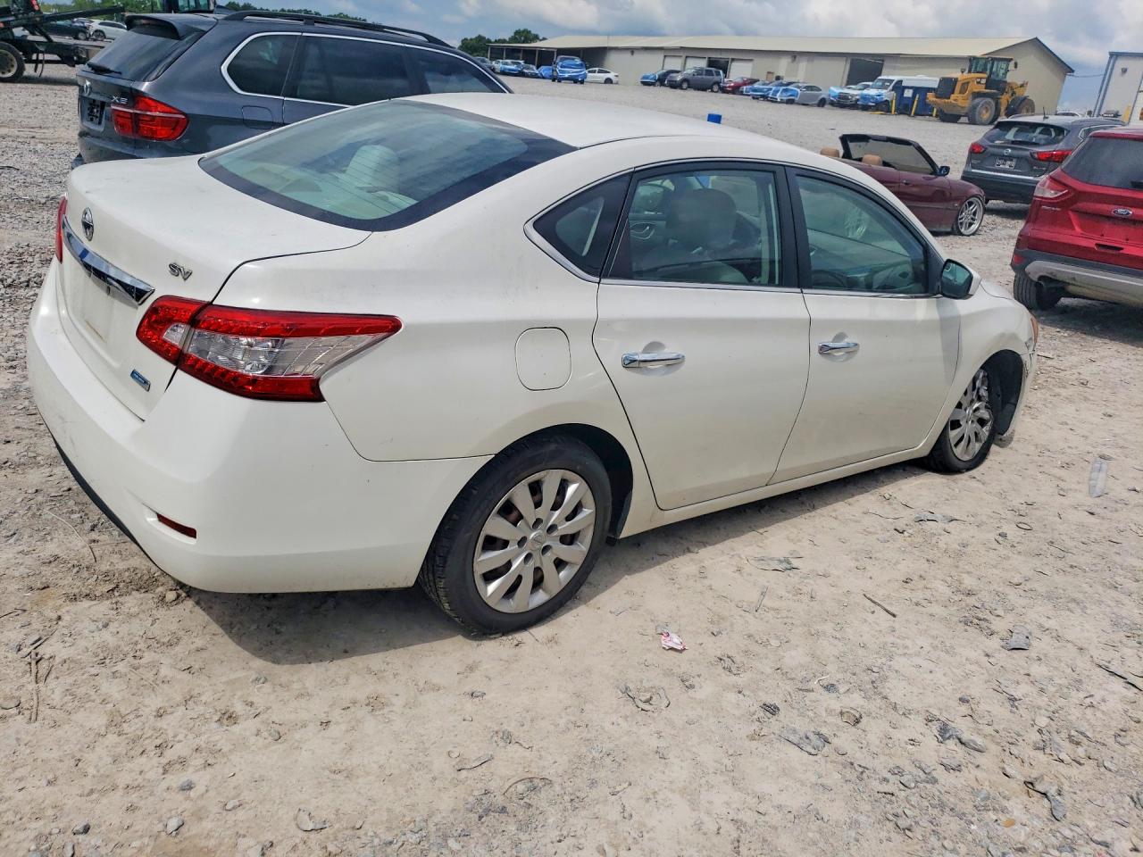 2014 Nissan Sentra Sv White vin: 3N1AB7AP5EL641547