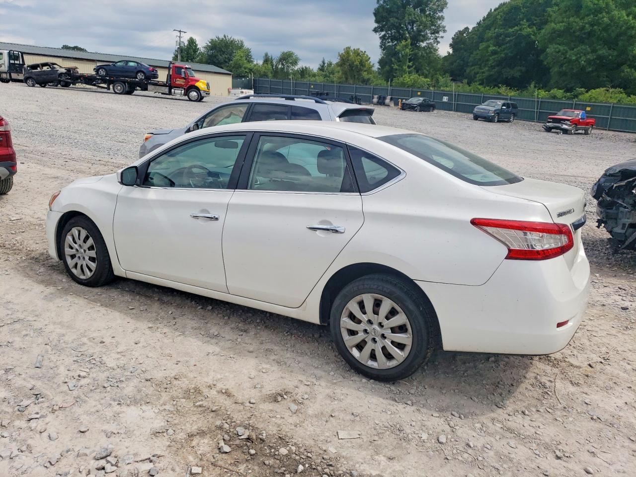 2014 Nissan Sentra Sv White vin: 3N1AB7AP5EL641547