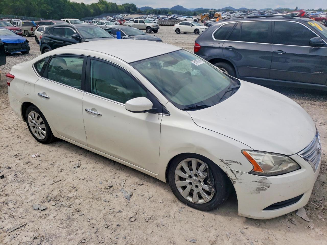 2014 Nissan Sentra Sv White vin: 3N1AB7AP5EL641547