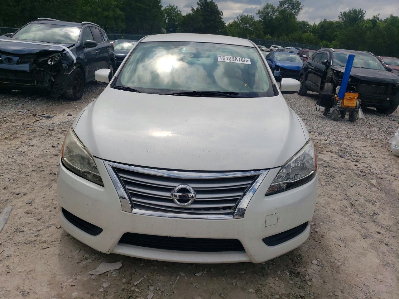 2014 Nissan Sentra Sv White vin: 3N1AB7AP5EL641547