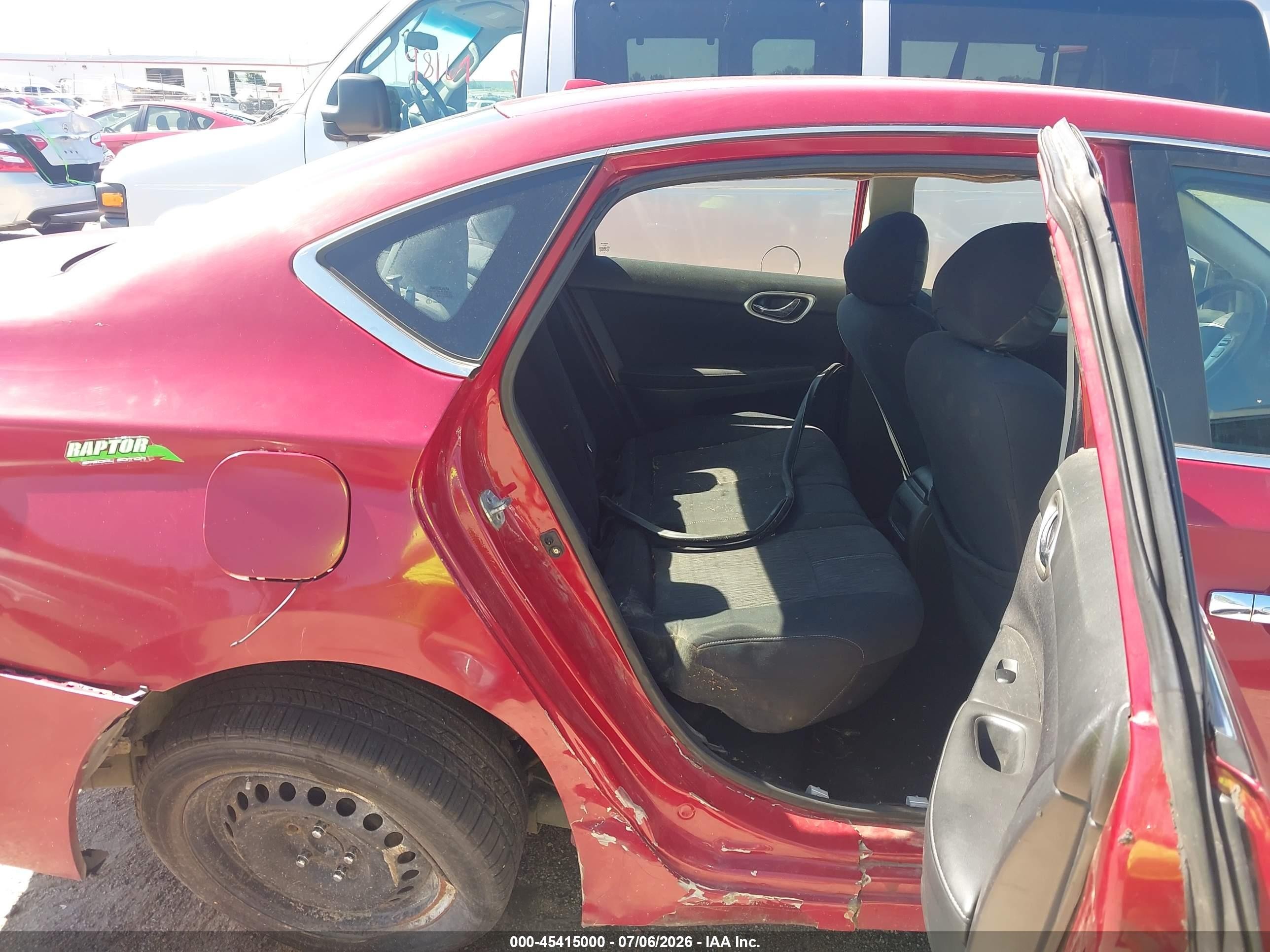 2014 Nissan Sentra Sv Red vin: 3N1AB7AP5EL642598