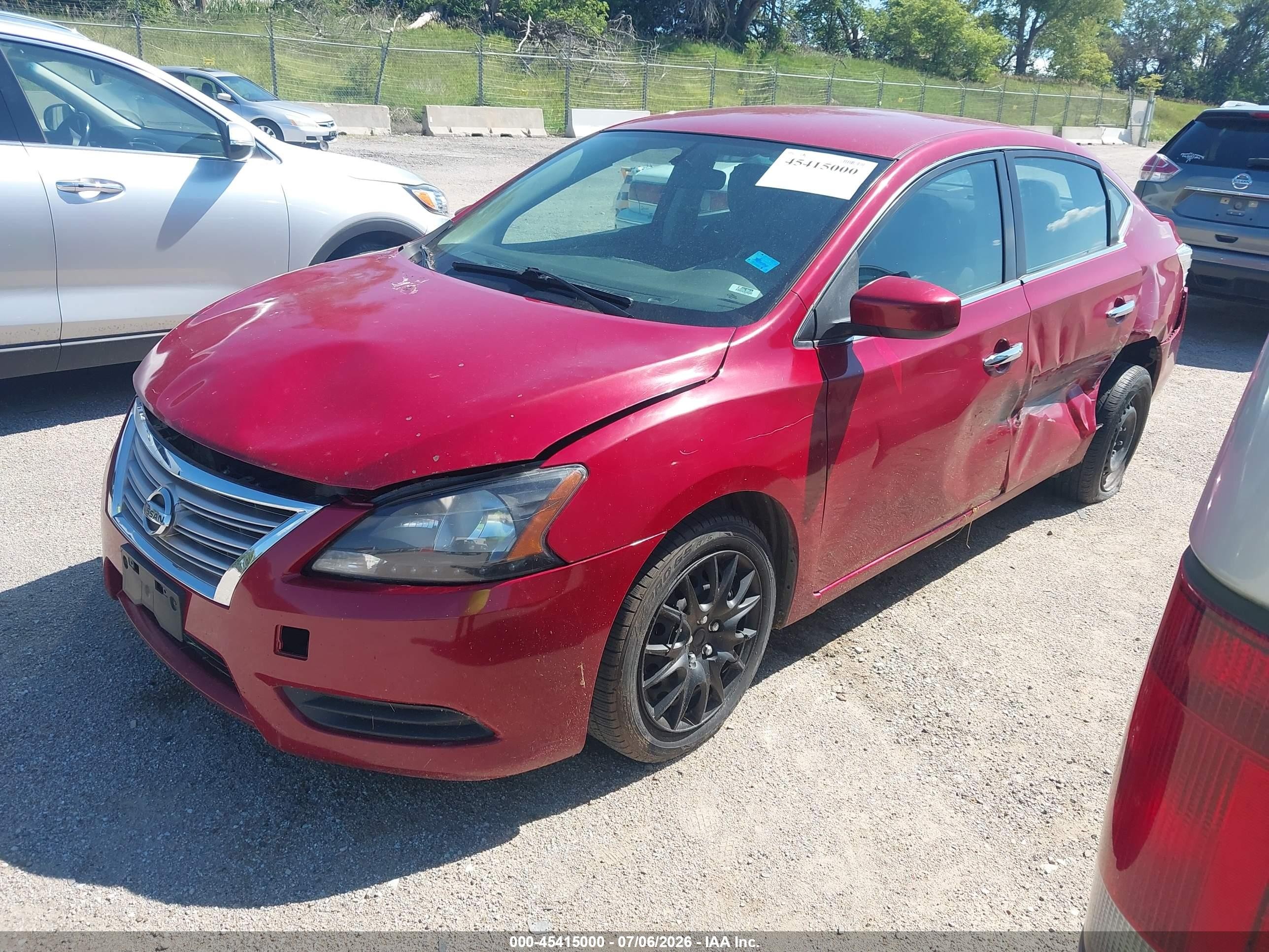 2014 Nissan Sentra Sv Red vin: 3N1AB7AP5EL642598