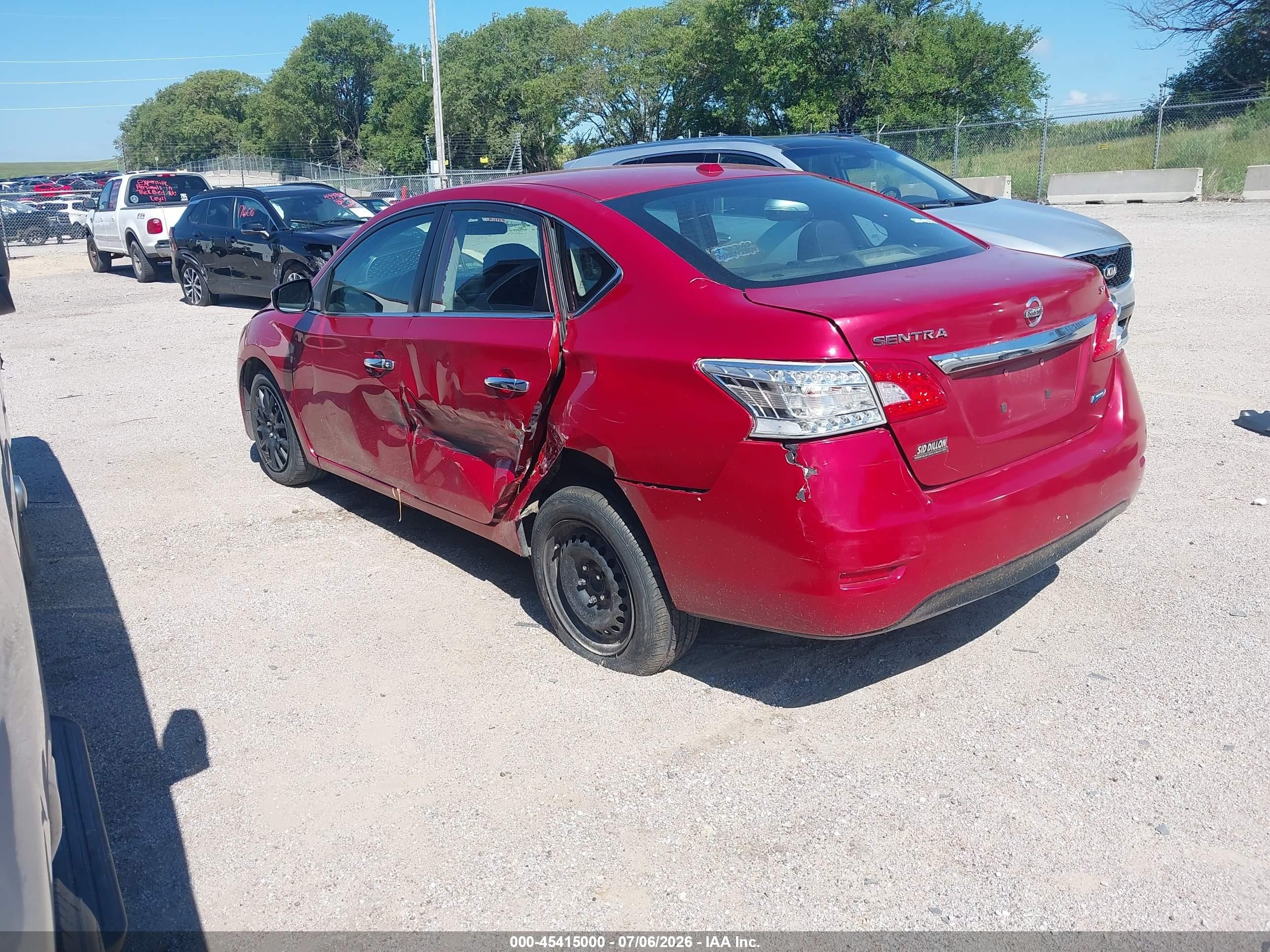 2014 Nissan Sentra Sv Red vin: 3N1AB7AP5EL642598