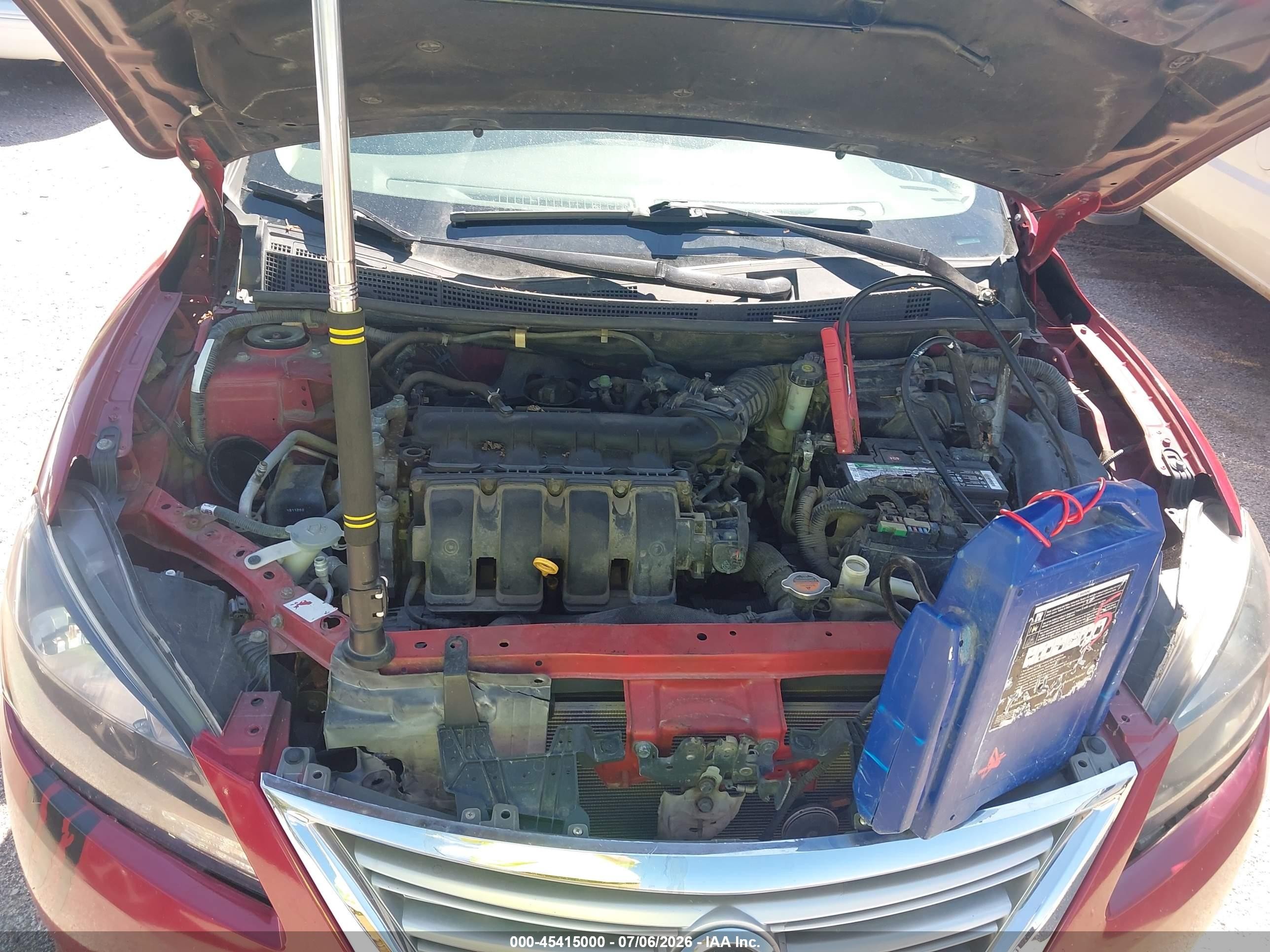 2014 Nissan Sentra Sv Red vin: 3N1AB7AP5EL642598