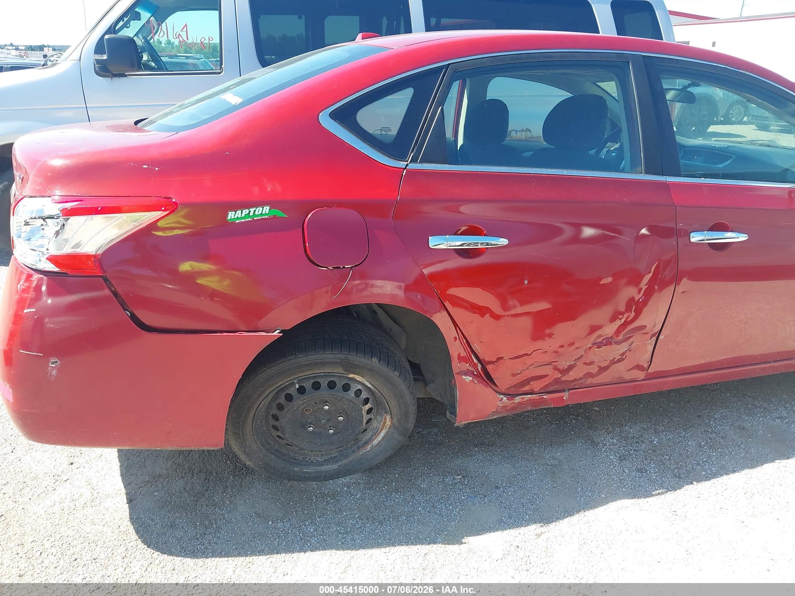 2014 Nissan Sentra Sv Red vin: 3N1AB7AP5EL642598