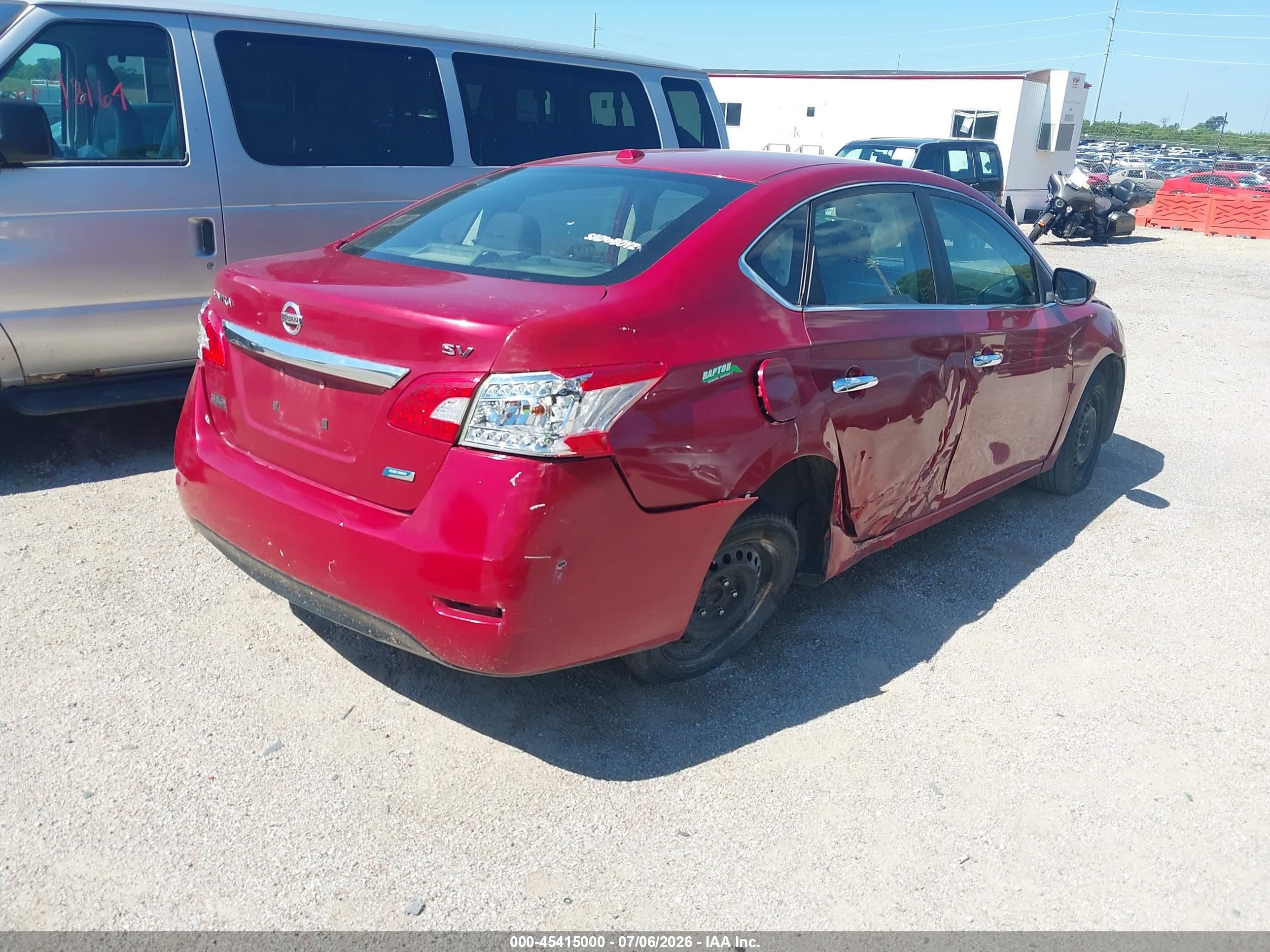 2014 Nissan Sentra Sv Red vin: 3N1AB7AP5EL642598