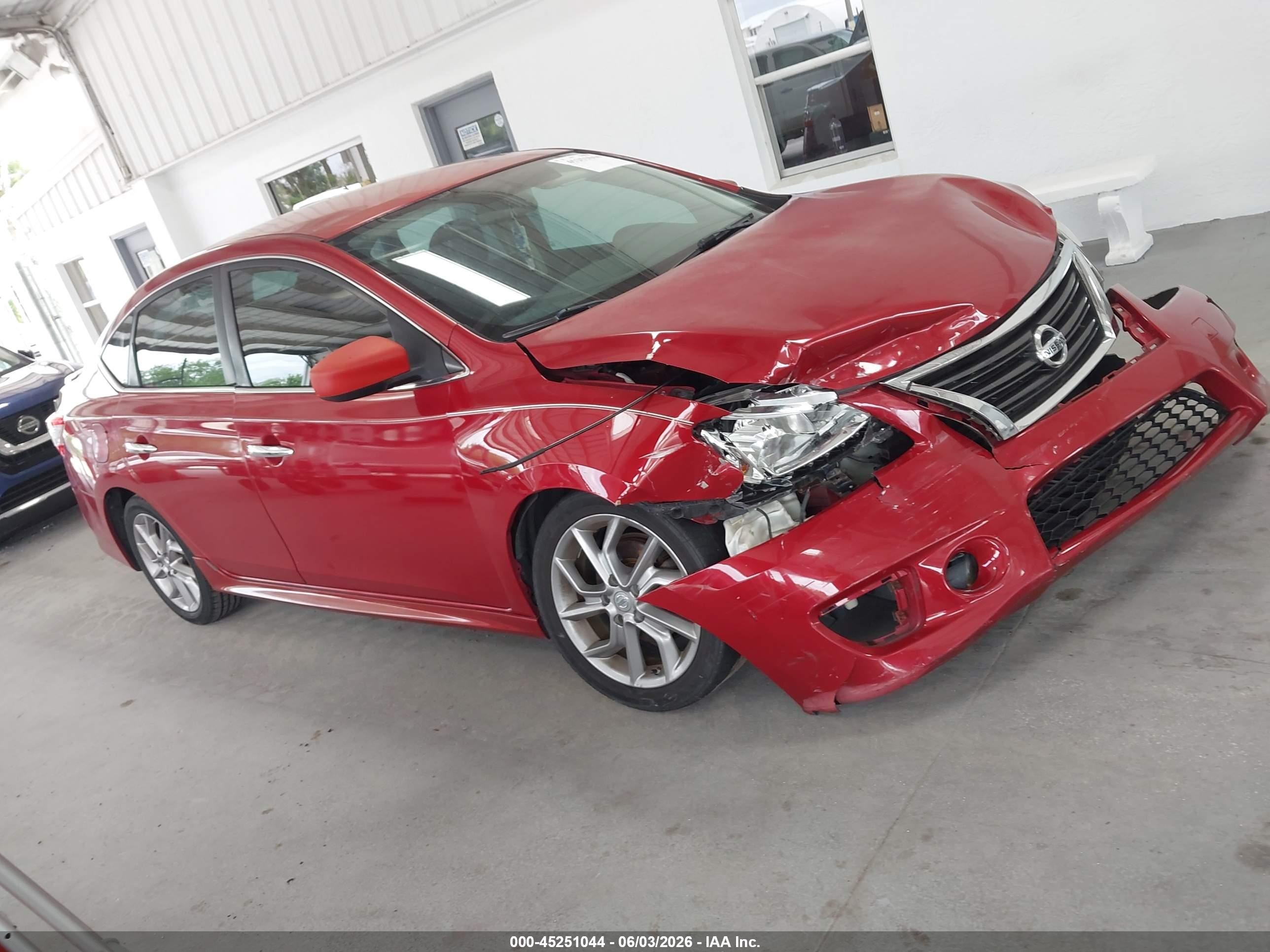 2014 Nissan Sentra Sr Red vin: 3N1AB7AP5EL643105