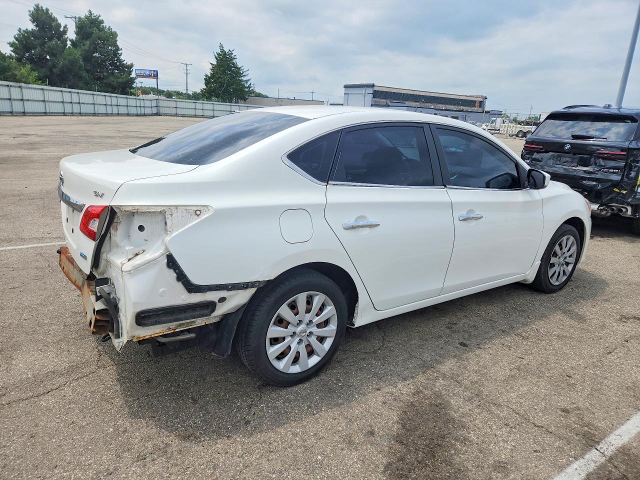 2014 Nissan Sentra Sv Белый vin: 3N1AB7AP5EL647512
