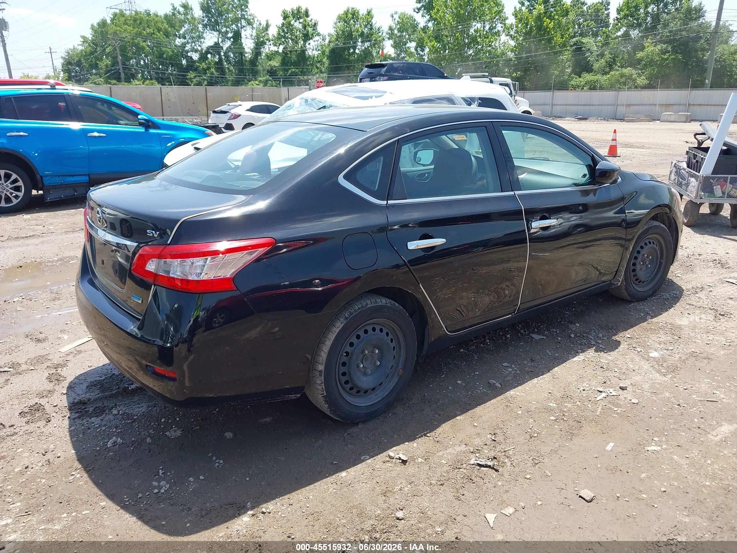 2014 Nissan Sentra Sv Black vin: 3N1AB7AP5EL658042