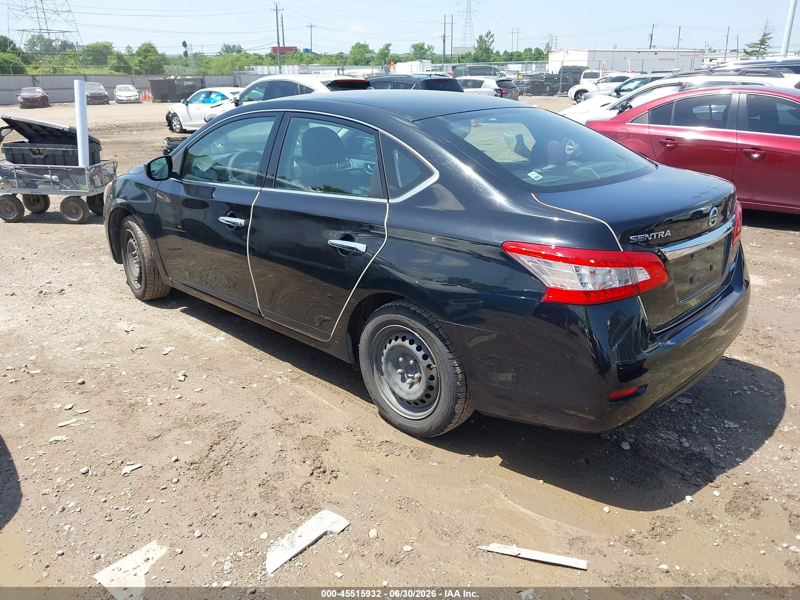 2014 Nissan Sentra Sv Black vin: 3N1AB7AP5EL658042