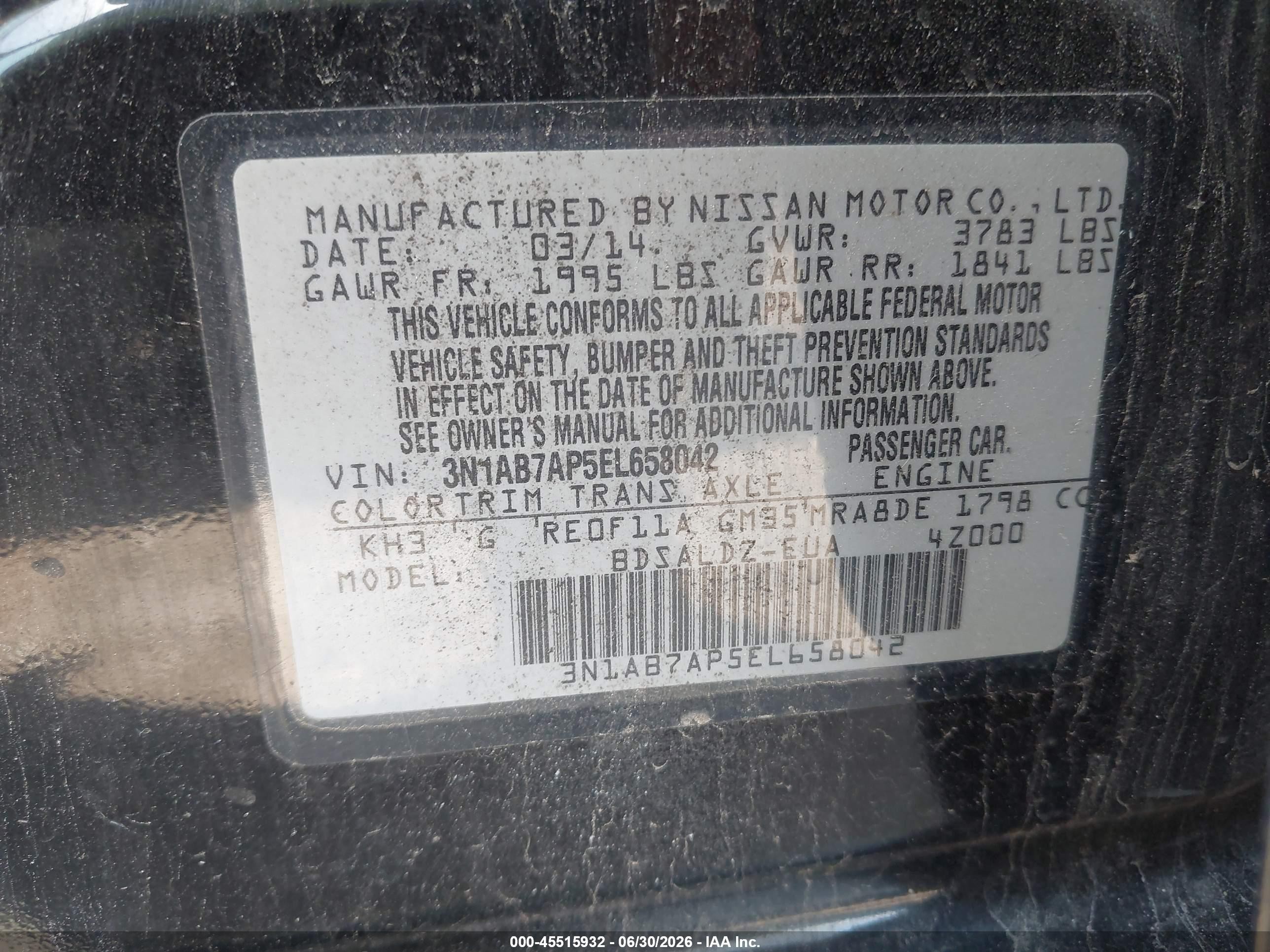 2014 Nissan Sentra Sv Black vin: 3N1AB7AP5EL658042