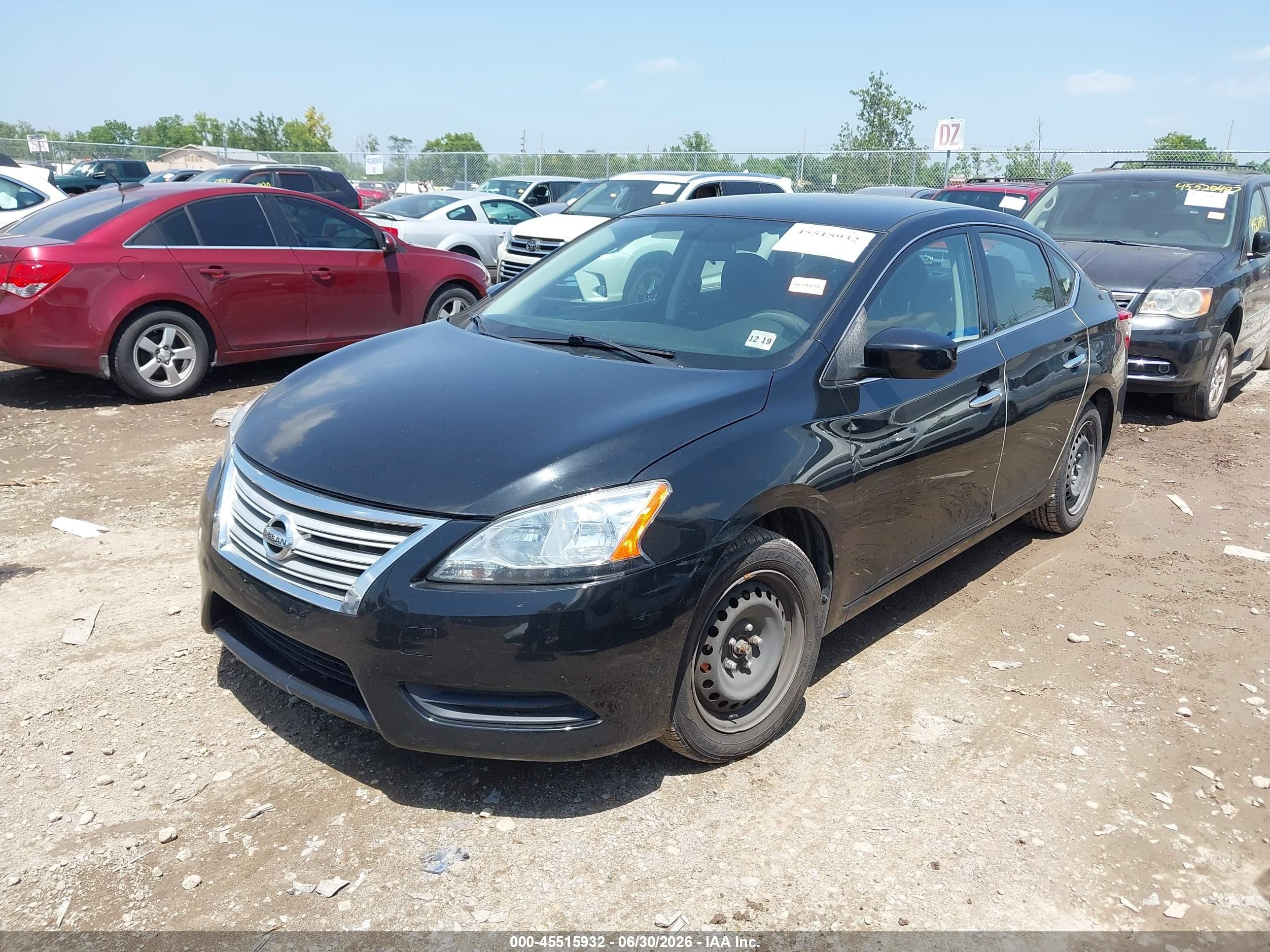 2014 Nissan Sentra Sv Black vin: 3N1AB7AP5EL658042