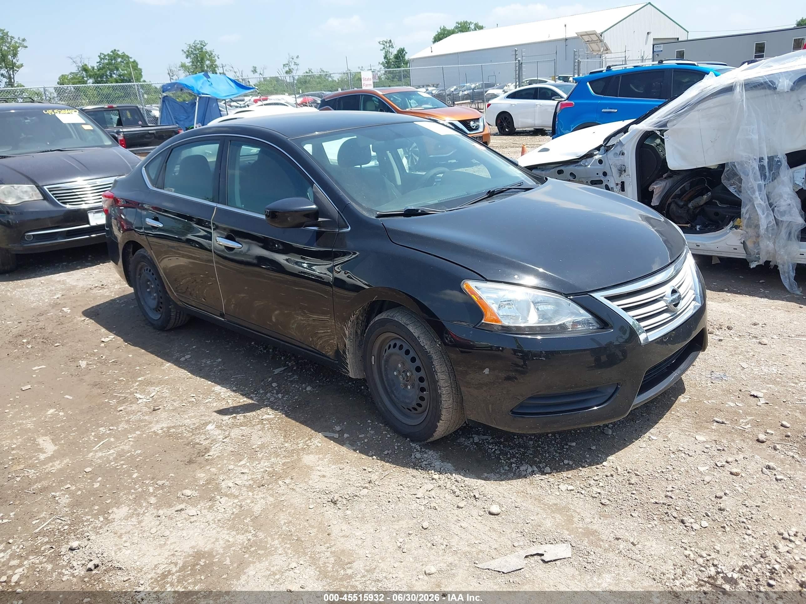 2014 Nissan Sentra Sv Black vin: 3N1AB7AP5EL658042