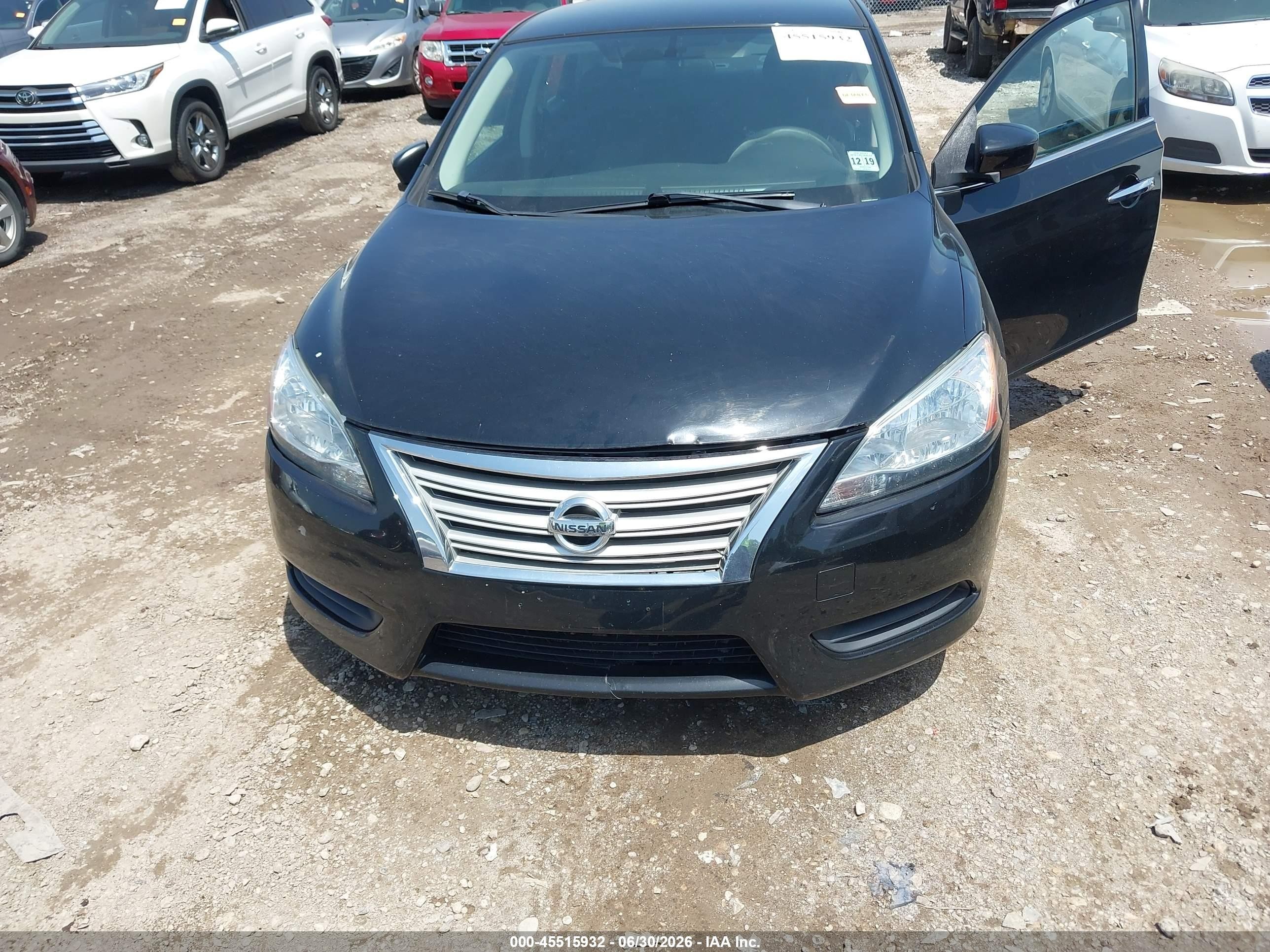 2014 Nissan Sentra Sv Black vin: 3N1AB7AP5EL658042