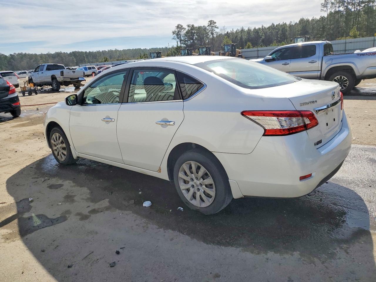 2014 Nissan Sentra Sv White vin: 3N1AB7AP5EL663354