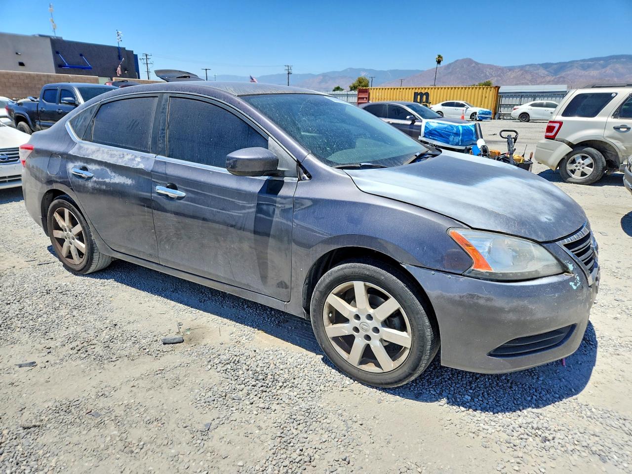 2014 Nissan Sentra Sv Gray vin: 3N1AB7AP5EL671521