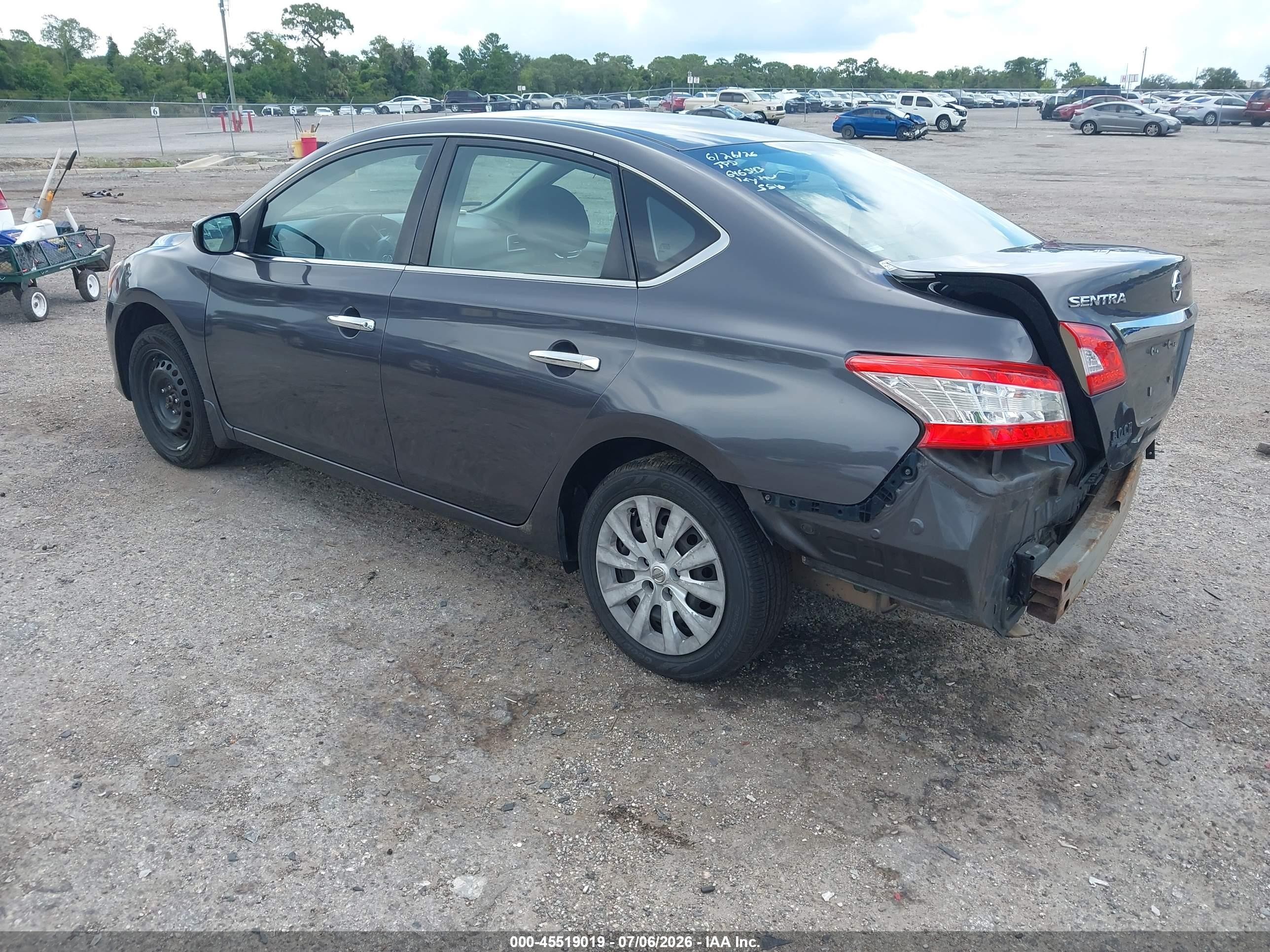 2014 Nissan Sentra Sv Gray vin: 3N1AB7AP5EL673933