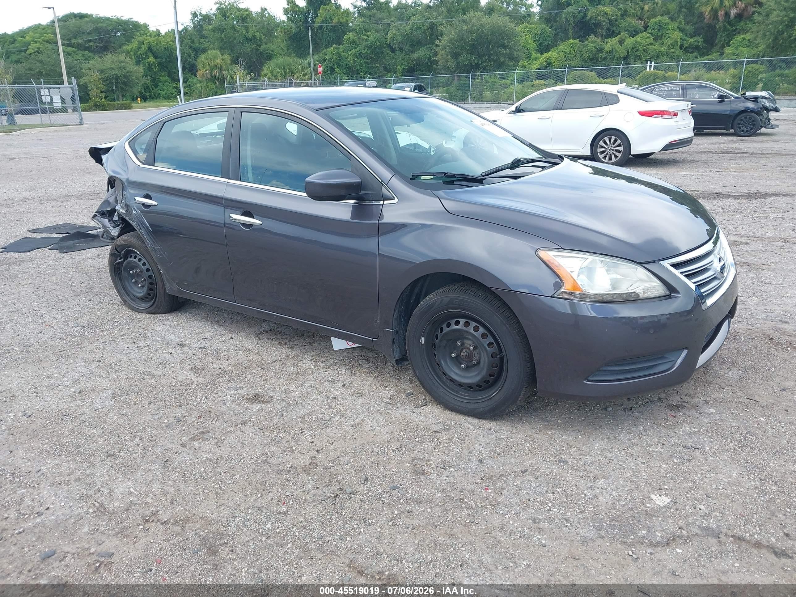2014 Nissan Sentra Sv Gray vin: 3N1AB7AP5EL673933