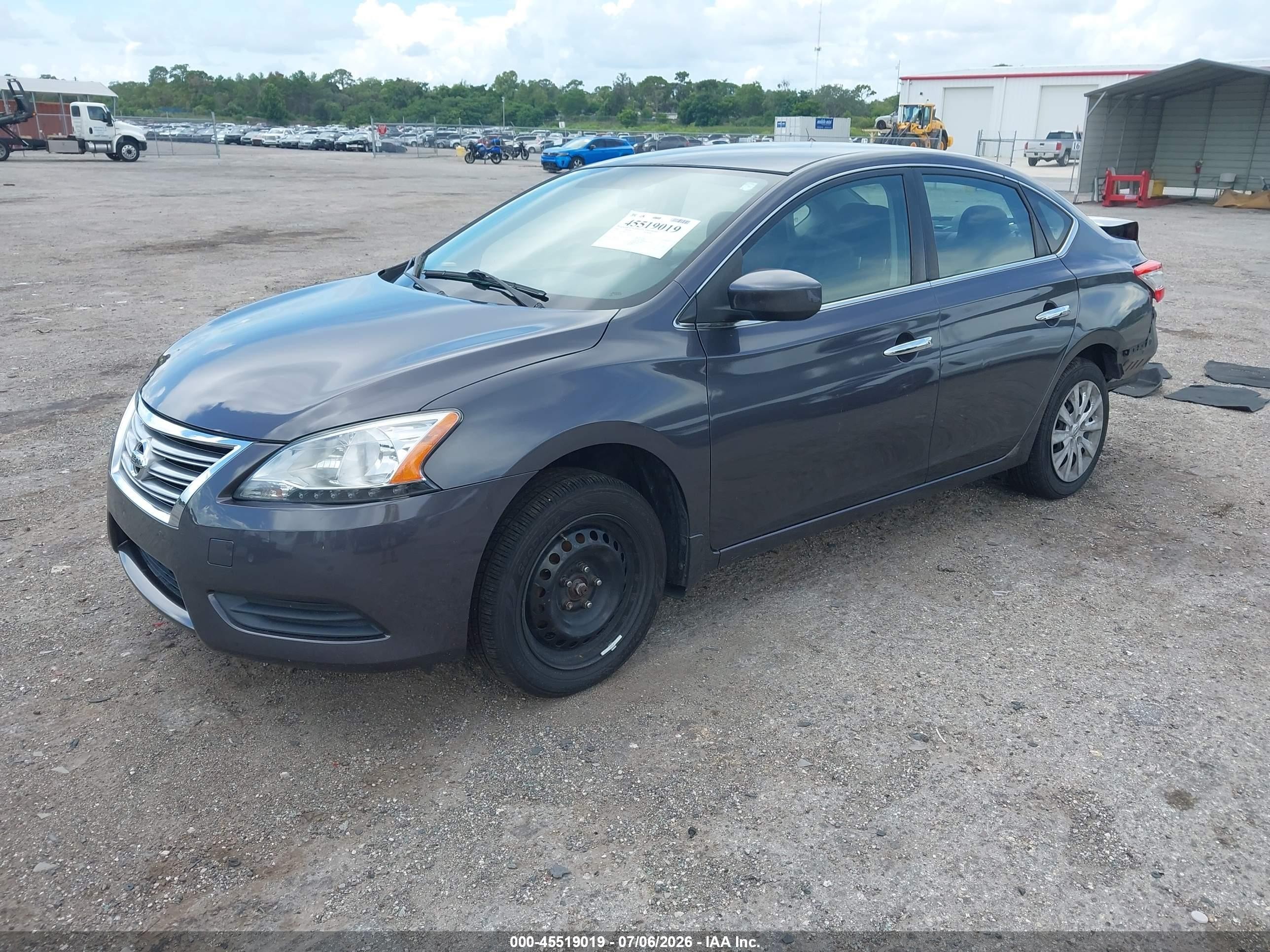 2014 Nissan Sentra Sv Gray vin: 3N1AB7AP5EL673933