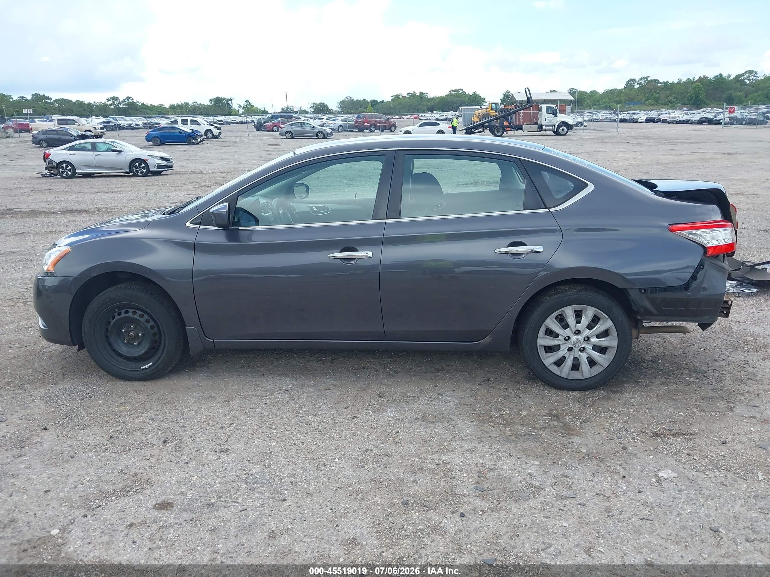 2014 Nissan Sentra Sv Gray vin: 3N1AB7AP5EL673933