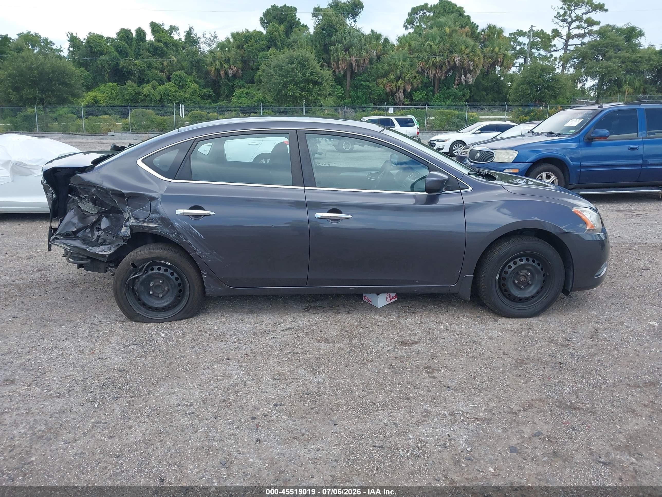 2014 Nissan Sentra Sv Gray vin: 3N1AB7AP5EL673933
