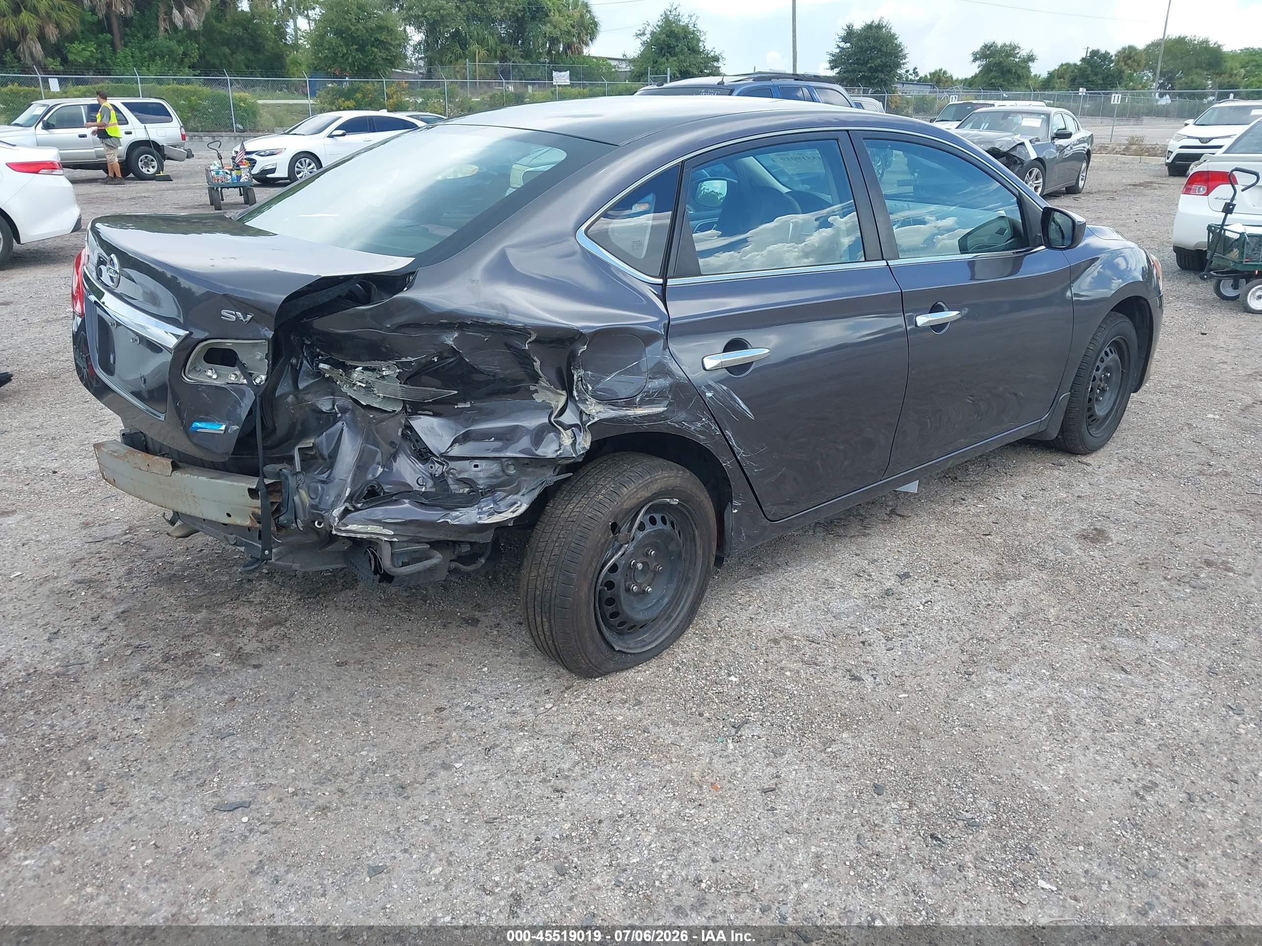 2014 Nissan Sentra Sv Gray vin: 3N1AB7AP5EL673933