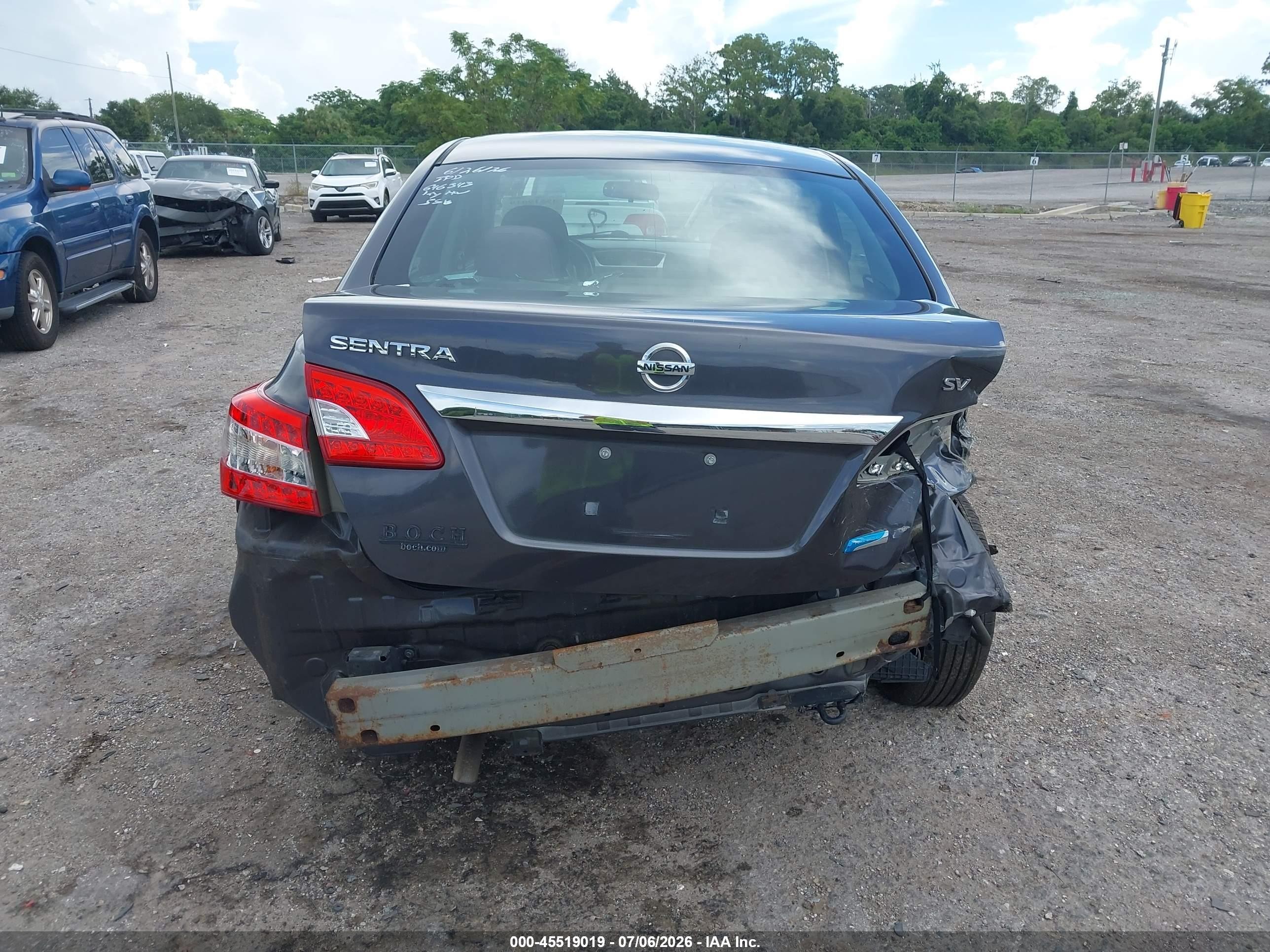 2014 Nissan Sentra Sv Gray vin: 3N1AB7AP5EL673933