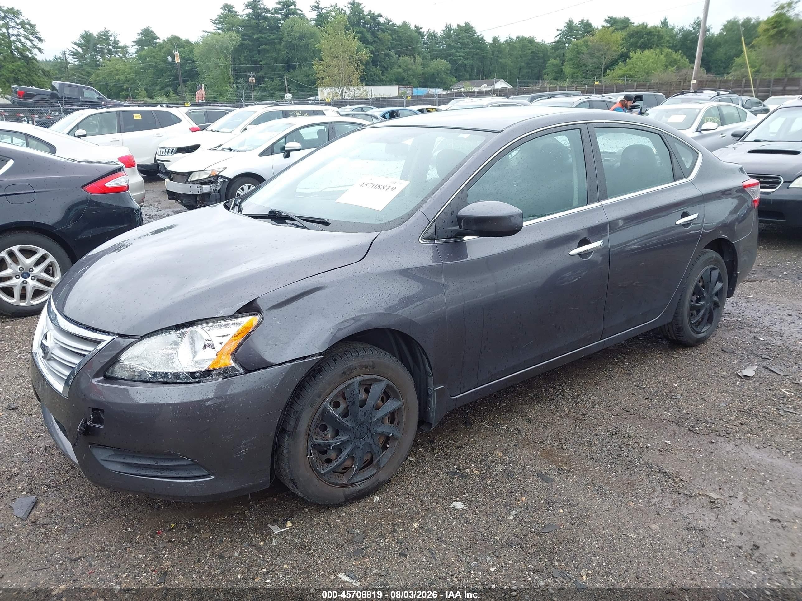 2014 Nissan Sentra Fe+ S/fe+ Sv/s/sl/sr/sv Gray vin: 3N1AB7AP5EL673950