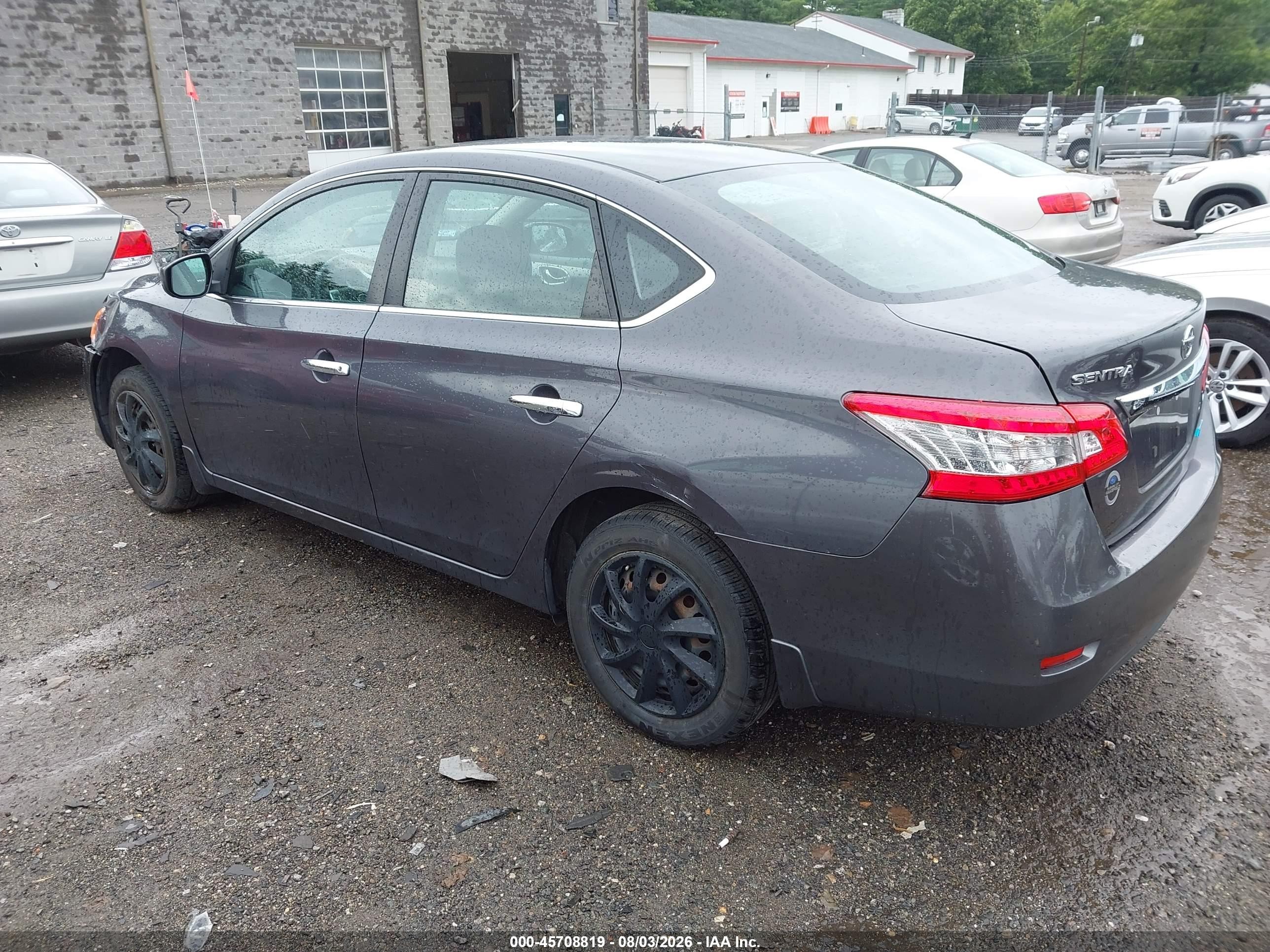 2014 Nissan Sentra Fe+ S/fe+ Sv/s/sl/sr/sv Gray vin: 3N1AB7AP5EL673950