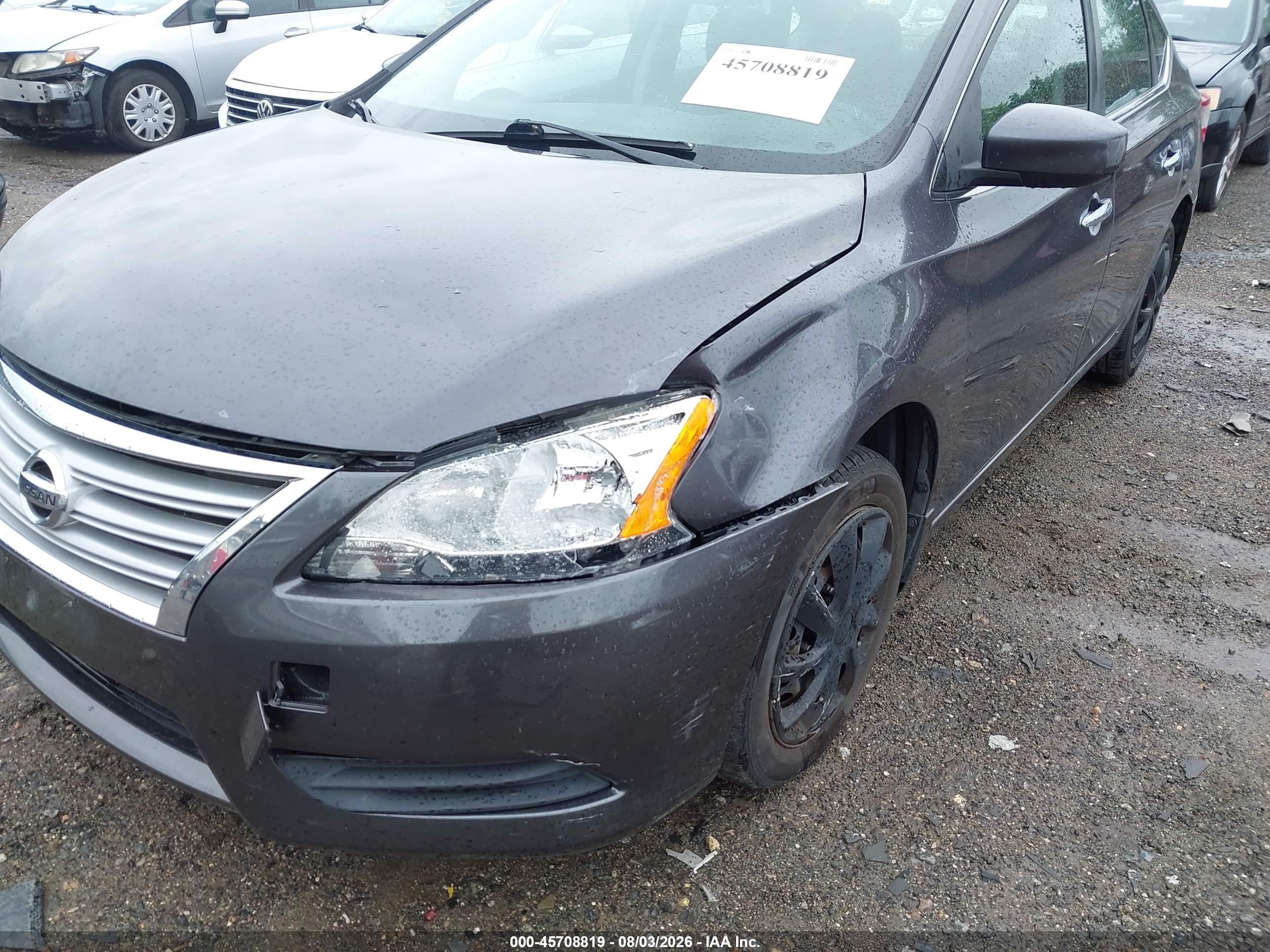 2014 Nissan Sentra Fe+ S/fe+ Sv/s/sl/sr/sv Gray vin: 3N1AB7AP5EL673950