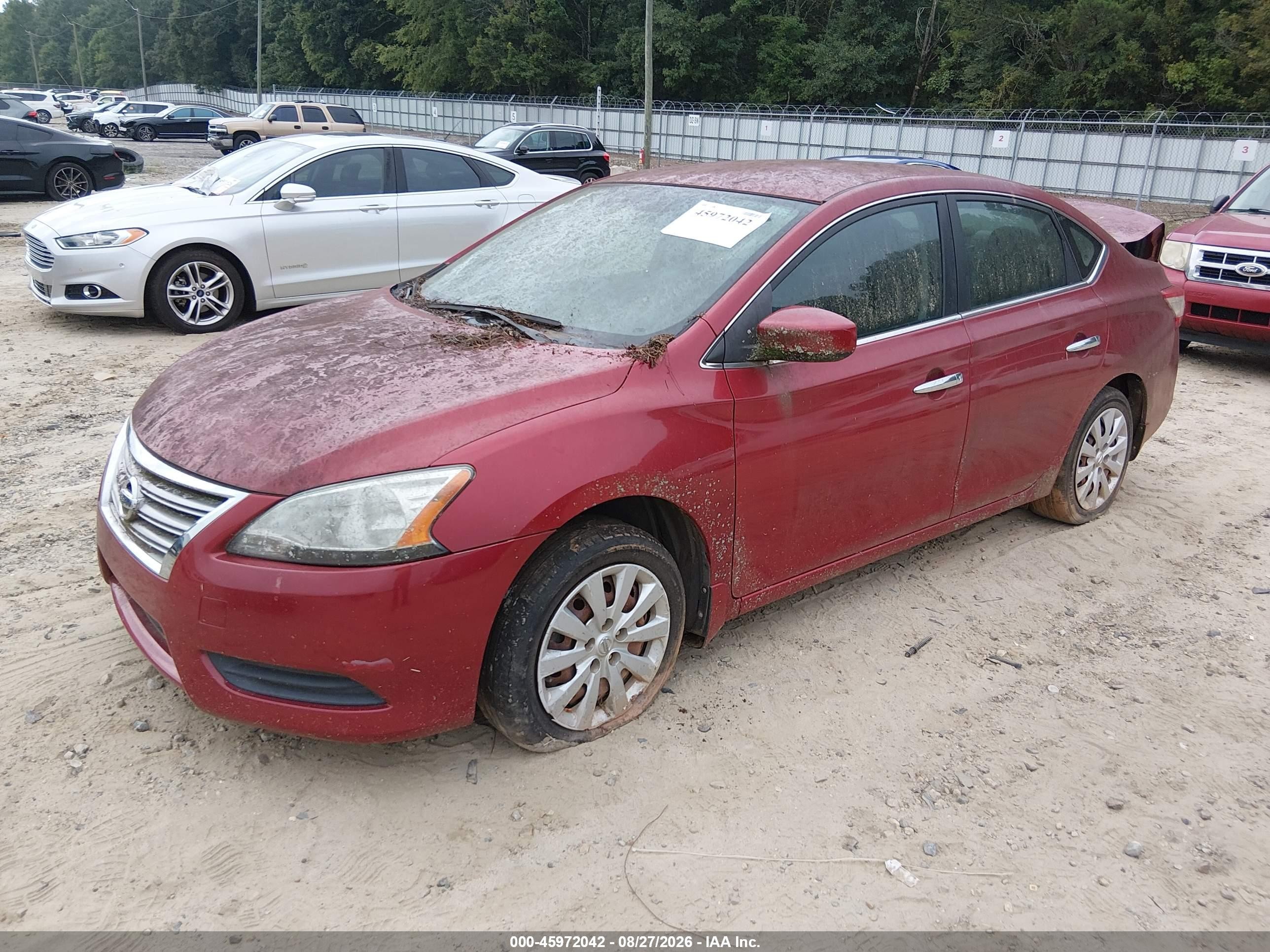 2014 Nissan Sentra Sv Red vin: 3N1AB7AP5EL675715