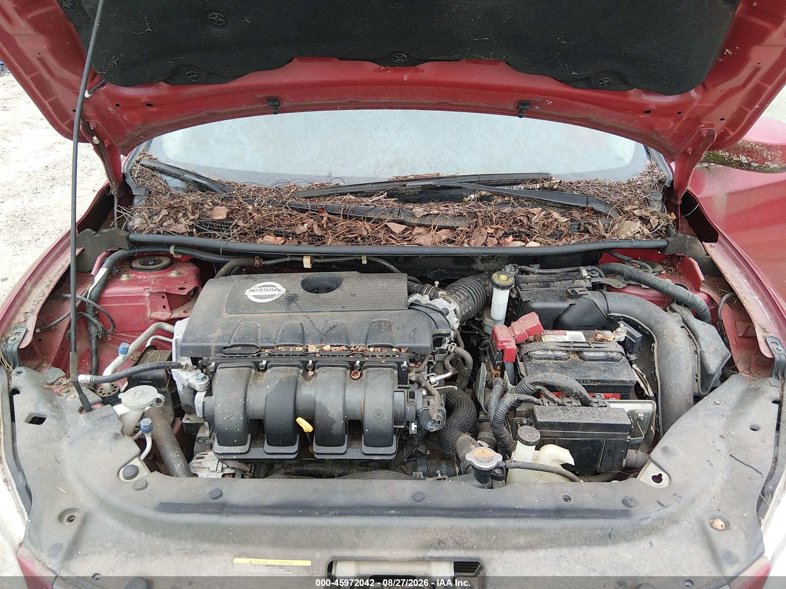 2014 Nissan Sentra Sv Red vin: 3N1AB7AP5EL675715