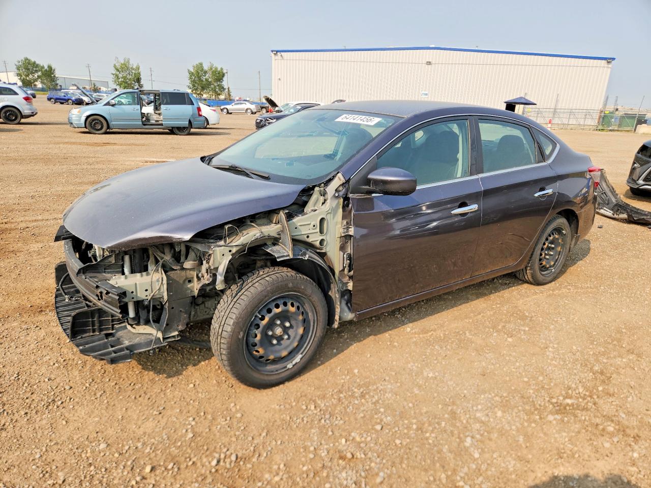2014 Nissan Sentra S Gray vin: 3N1AB7AP5EL681238