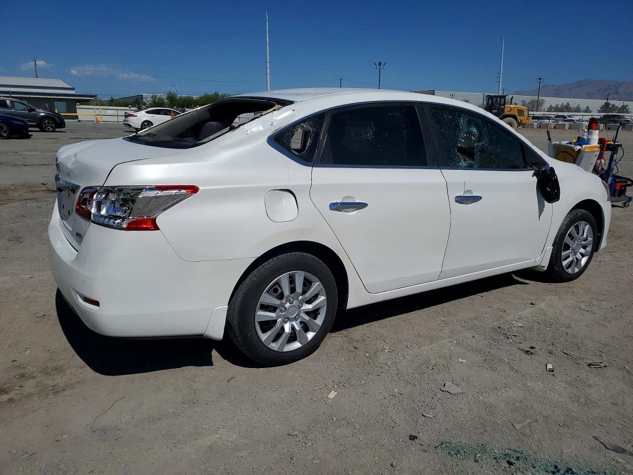 2014 Nissan Sentra S White vin: 3N1AB7AP5EL684592