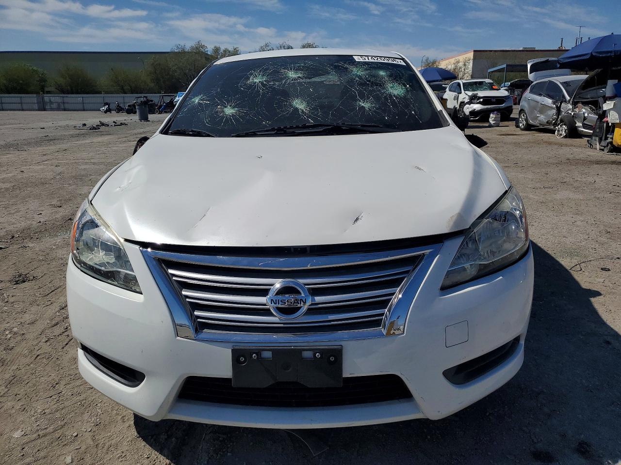 2014 Nissan Sentra S White vin: 3N1AB7AP5EL684592
