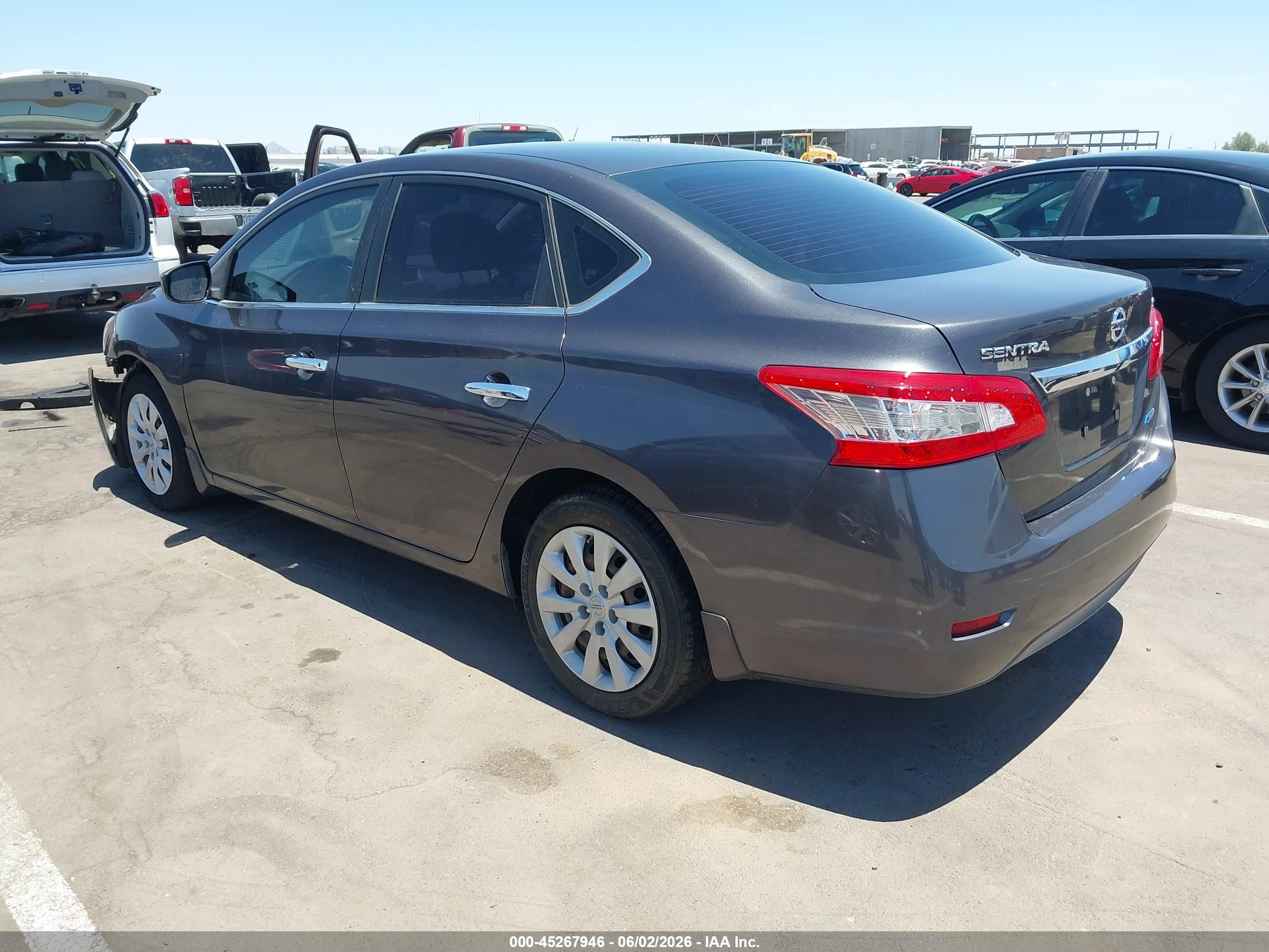 2014 Nissan Sentra Sv Gray vin: 3N1AB7AP5EL693387