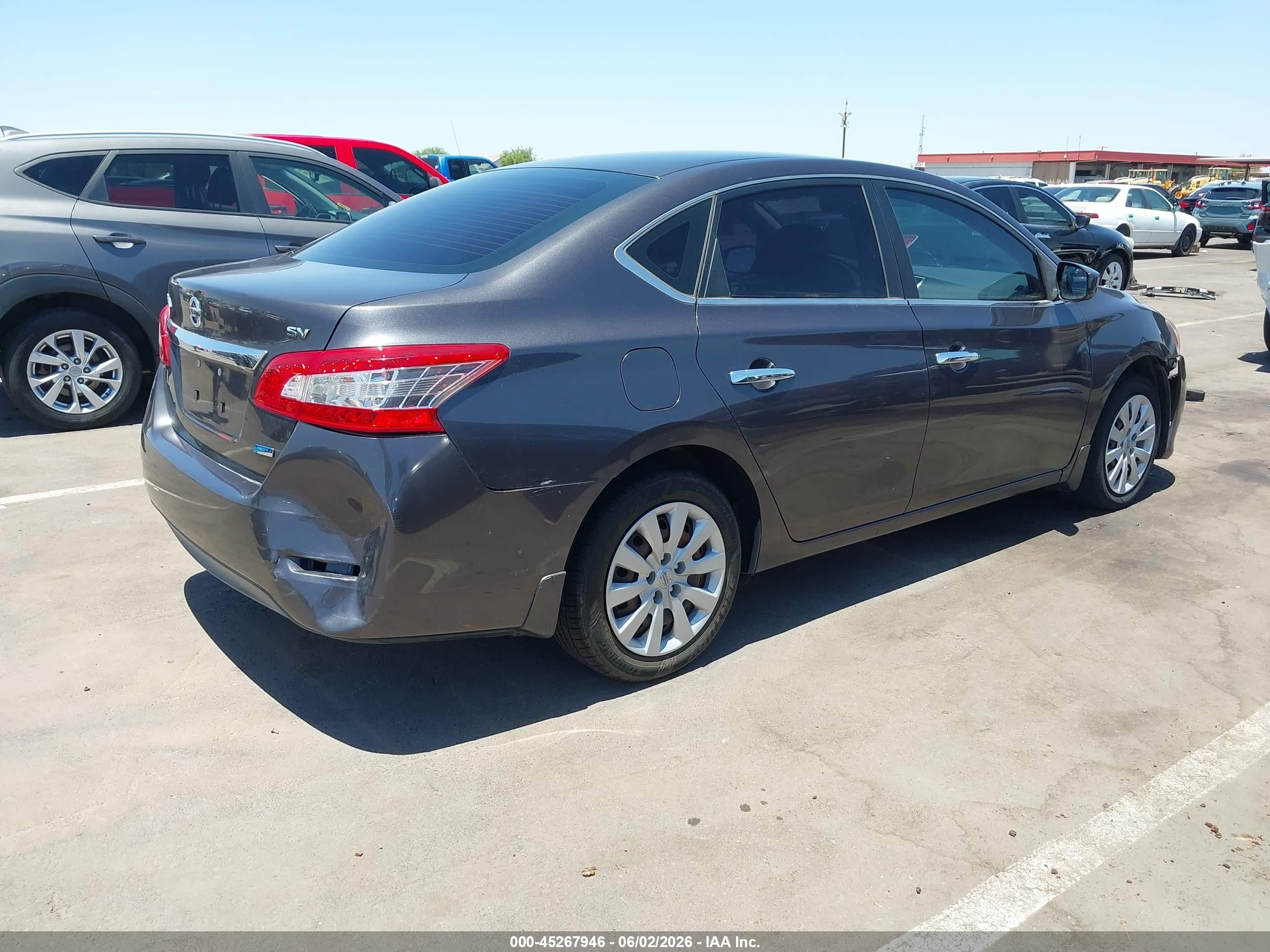2014 Nissan Sentra Sv Gray vin: 3N1AB7AP5EL693387