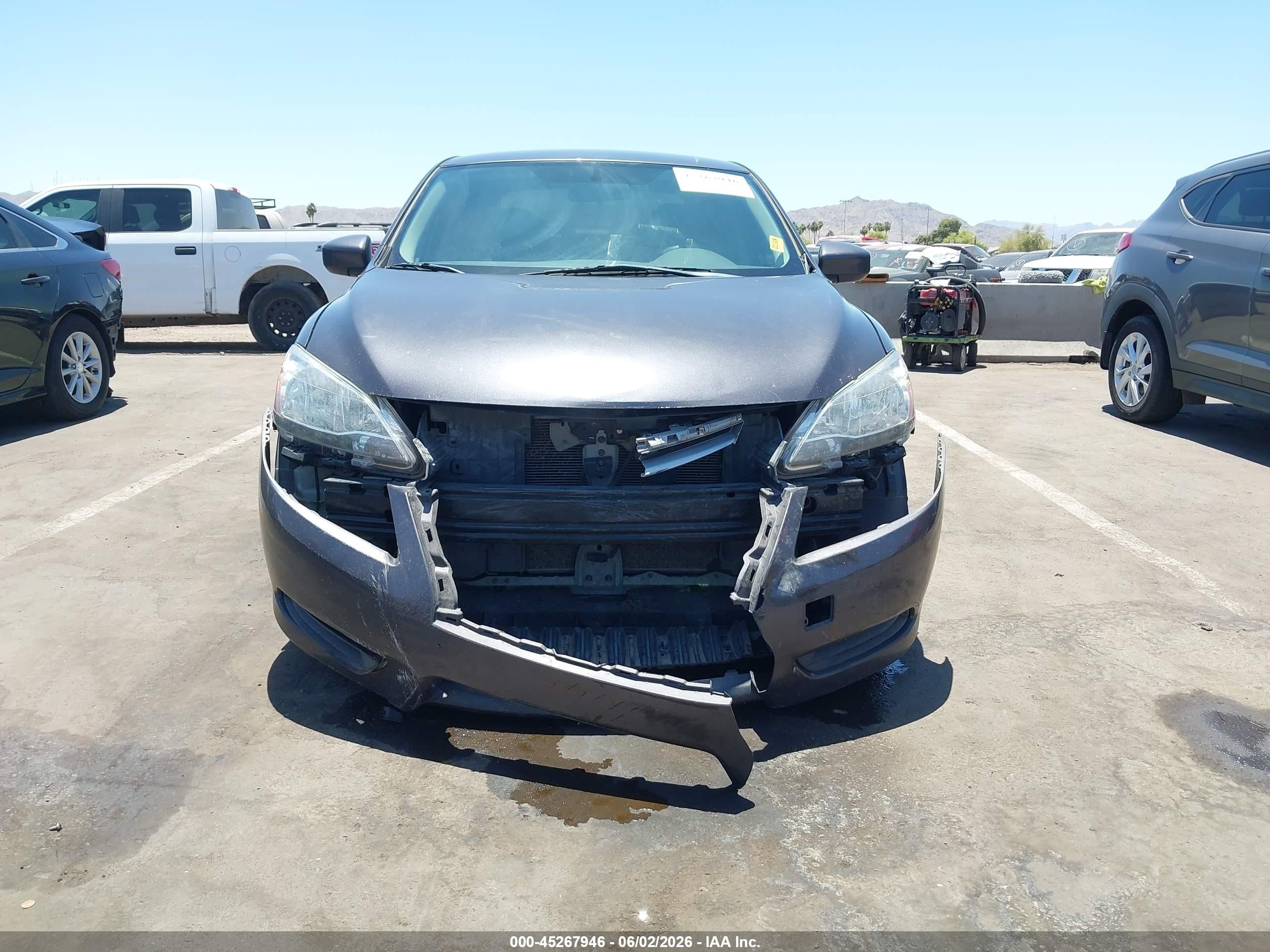 2014 Nissan Sentra Sv Gray vin: 3N1AB7AP5EL693387