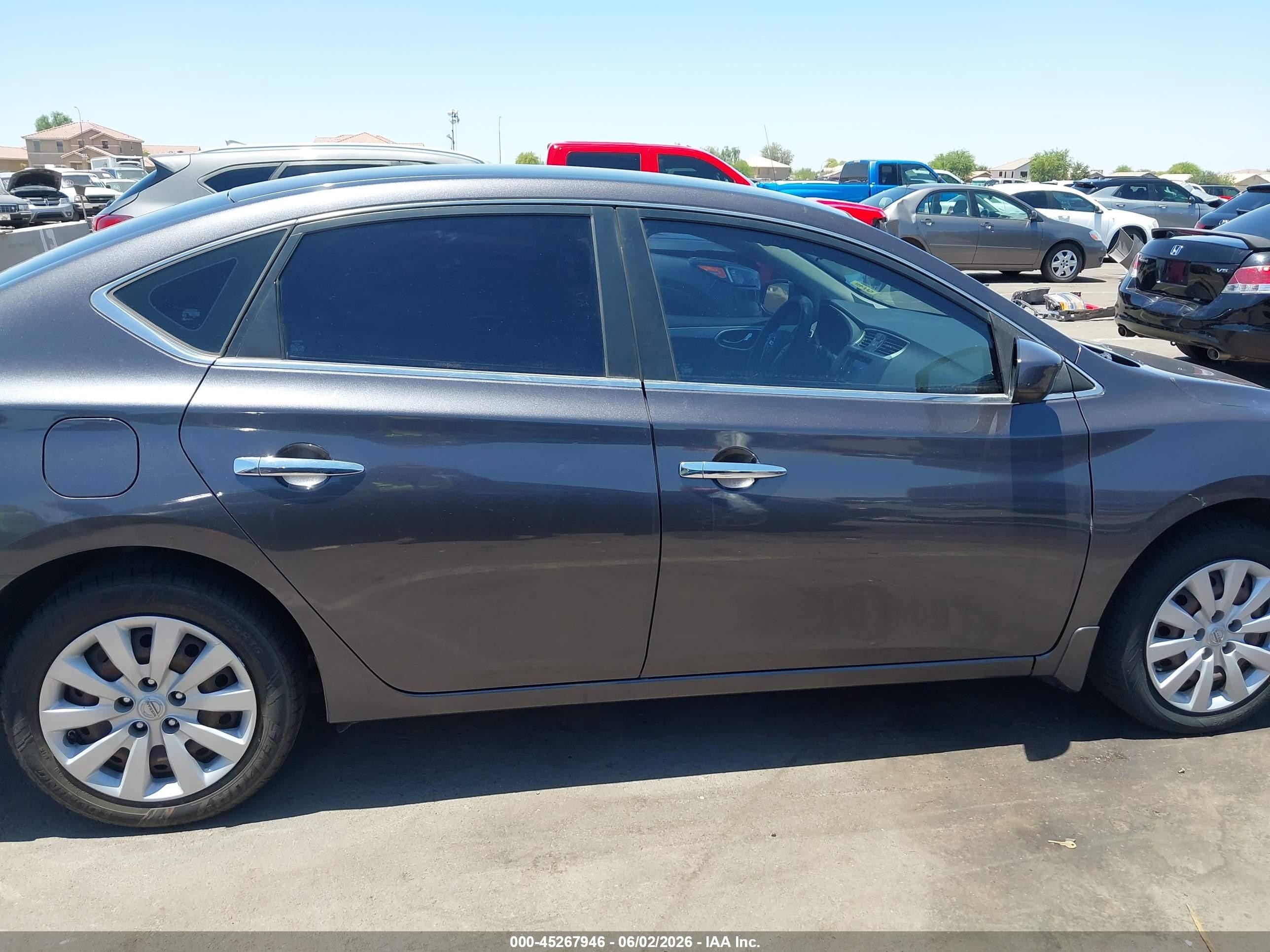2014 Nissan Sentra Sv Gray vin: 3N1AB7AP5EL693387