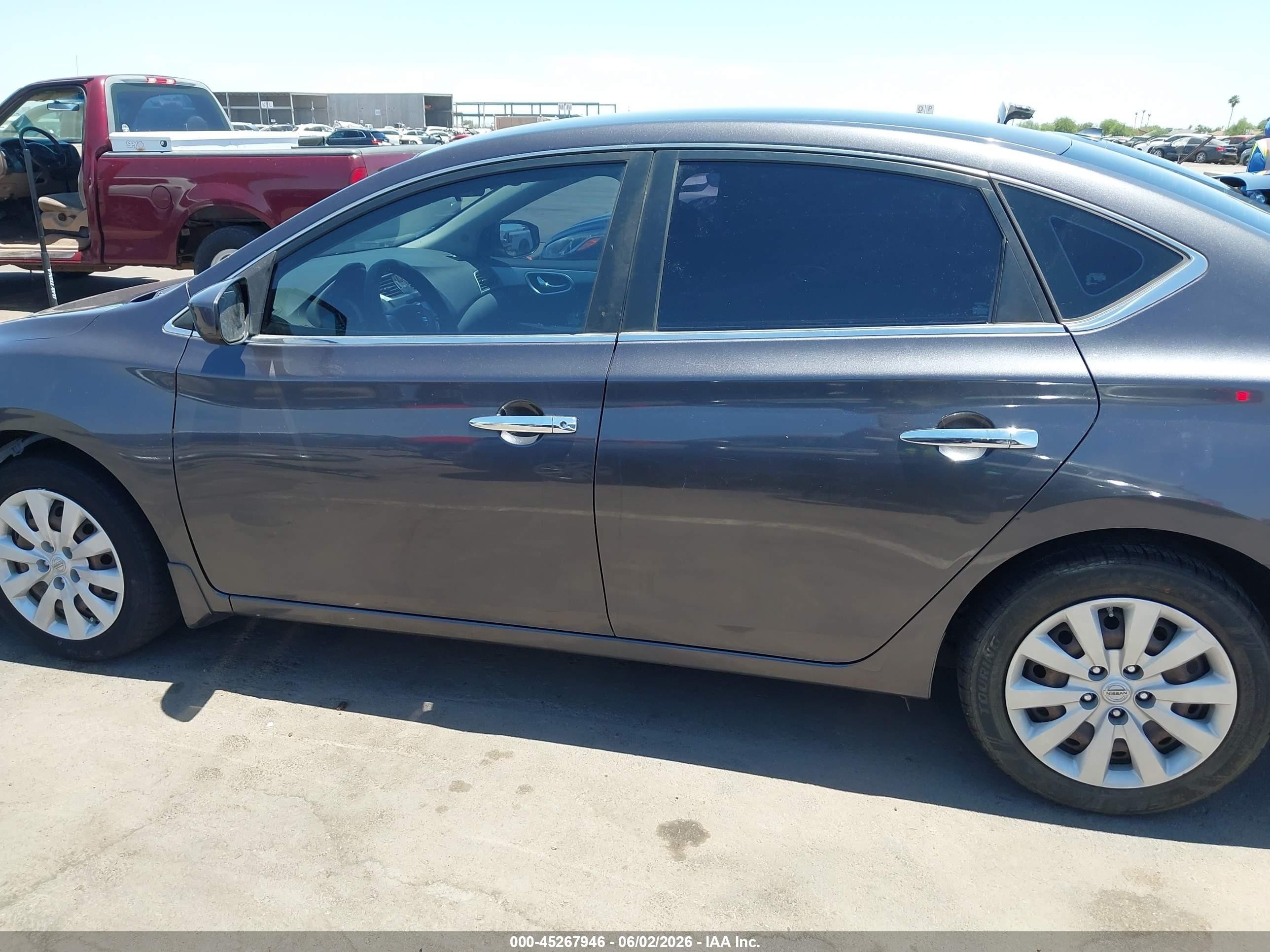 2014 Nissan Sentra Sv Gray vin: 3N1AB7AP5EL693387