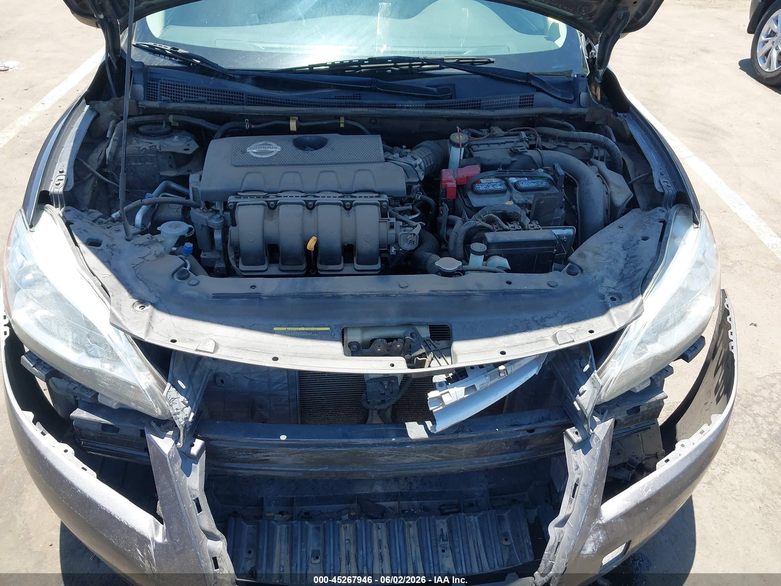 2014 Nissan Sentra Sv Gray vin: 3N1AB7AP5EL693387
