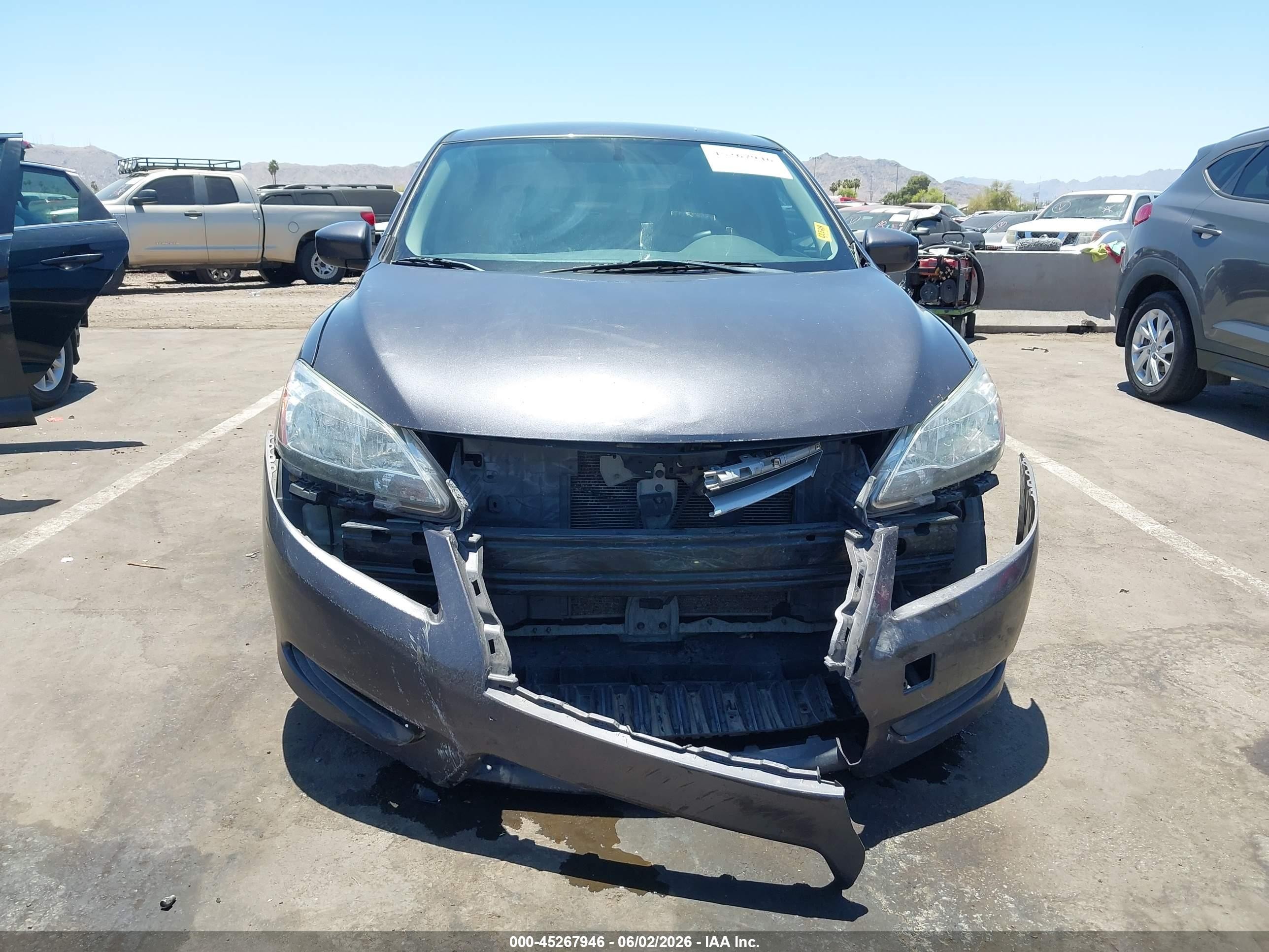 2014 Nissan Sentra Sv Gray vin: 3N1AB7AP5EL693387