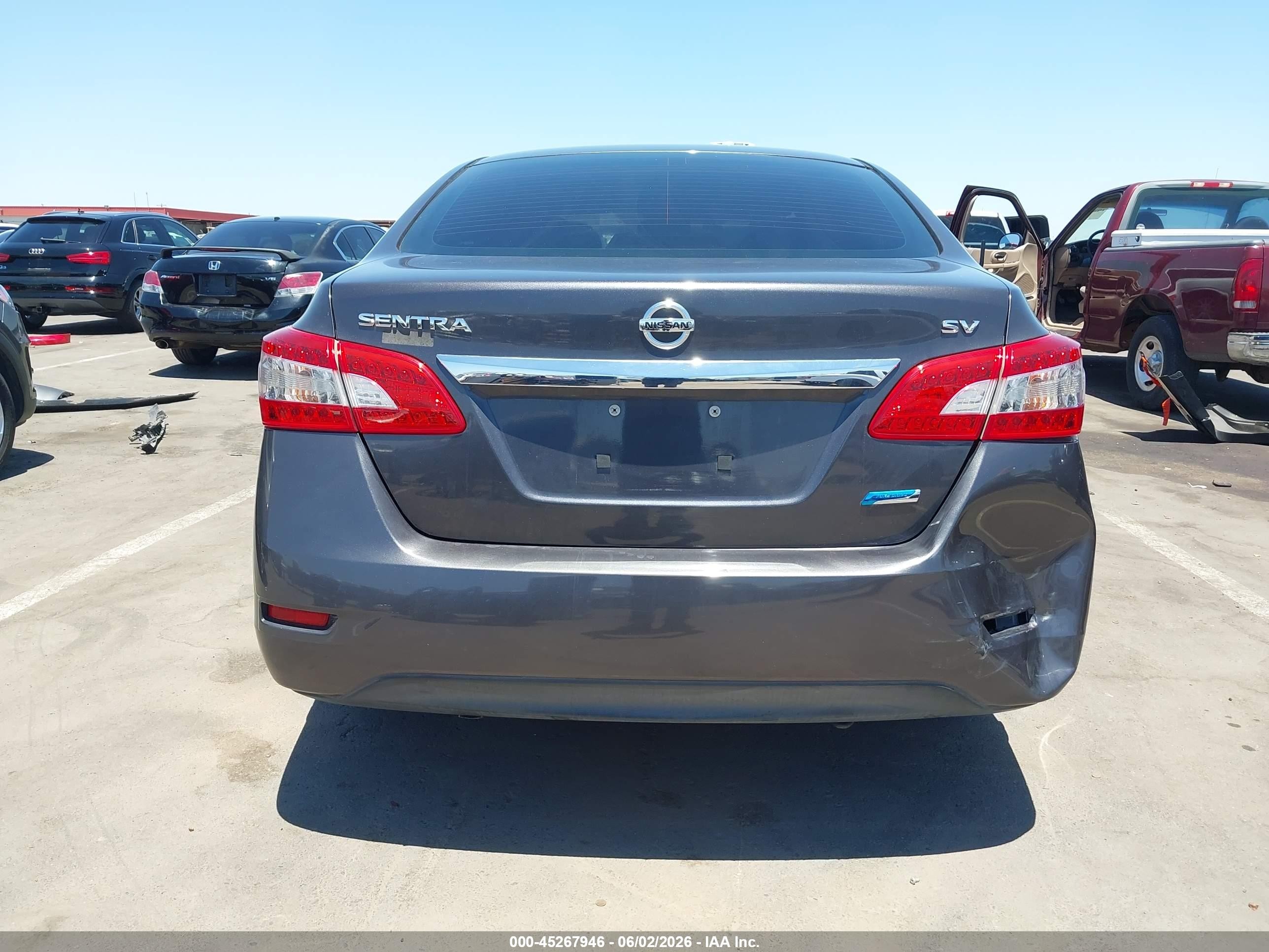 2014 Nissan Sentra Sv Gray vin: 3N1AB7AP5EL693387