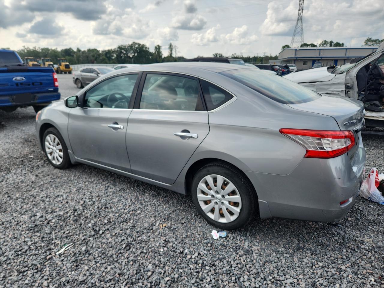 2014 Nissan Sentra S Silver vin: 3N1AB7AP5EL694734