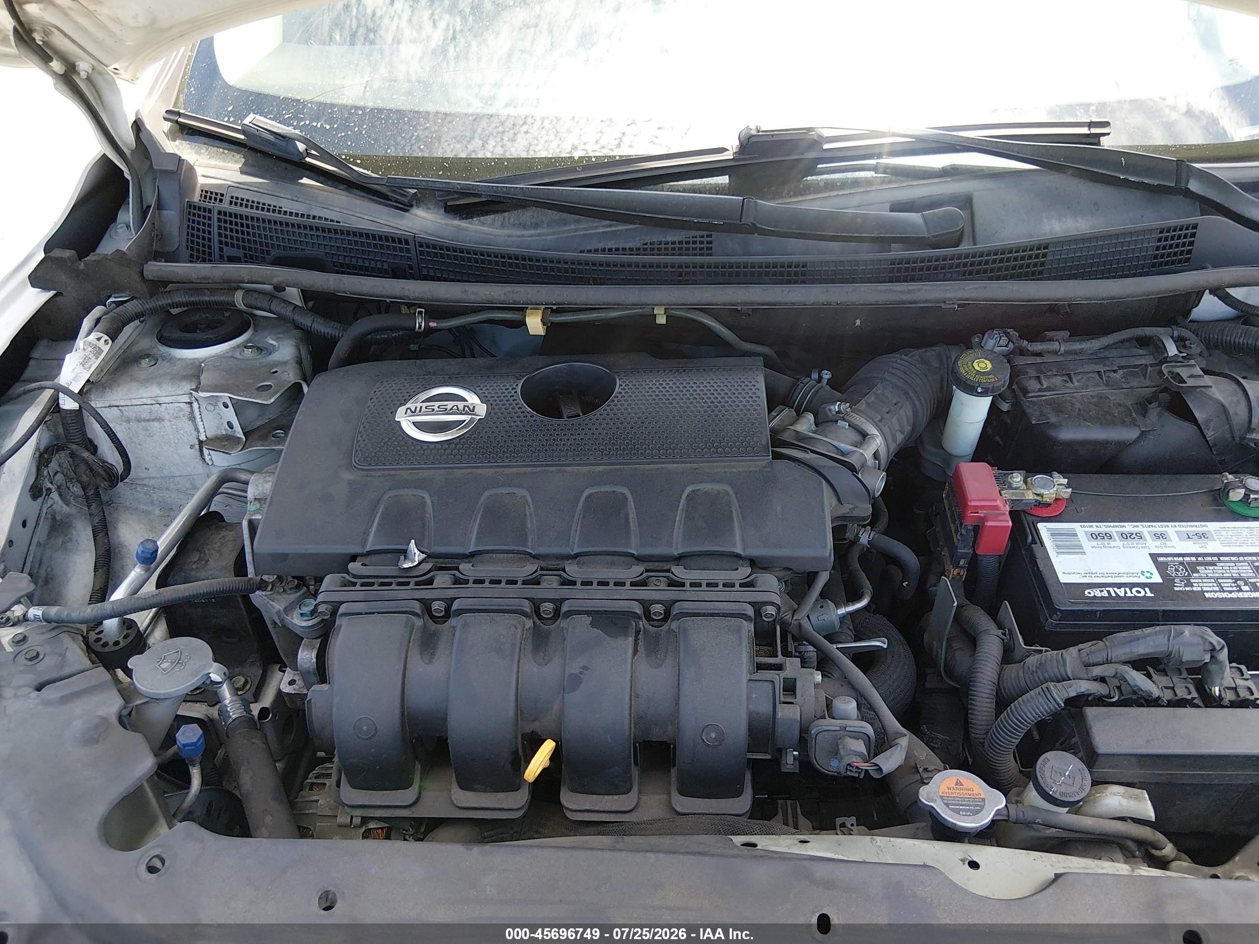 2014 Nissan Sentra Sv Белый vin: 3N1AB7AP5EL696225