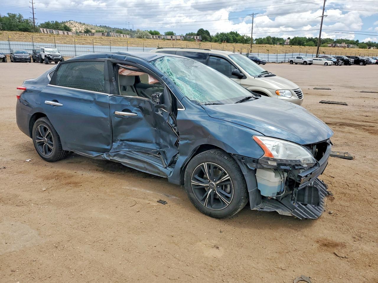 2014 Nissan Sentra Sv Blue vin: 3N1AB7AP5EY212895