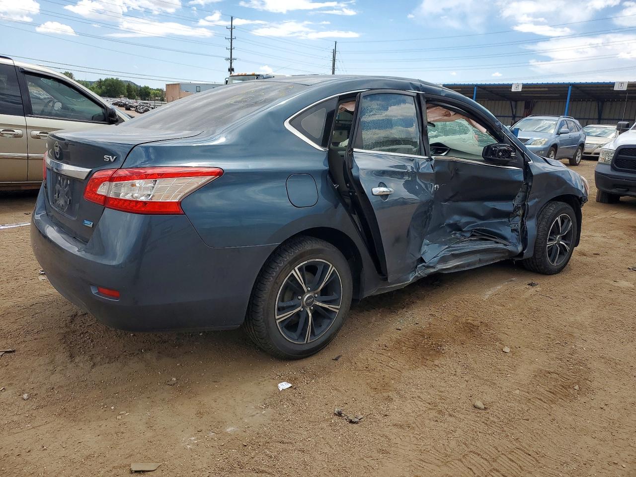 2014 Nissan Sentra Sv Blue vin: 3N1AB7AP5EY212895